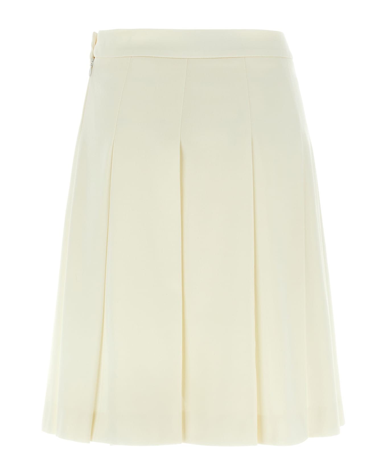Alessandra Rich Pleated Skirt - White