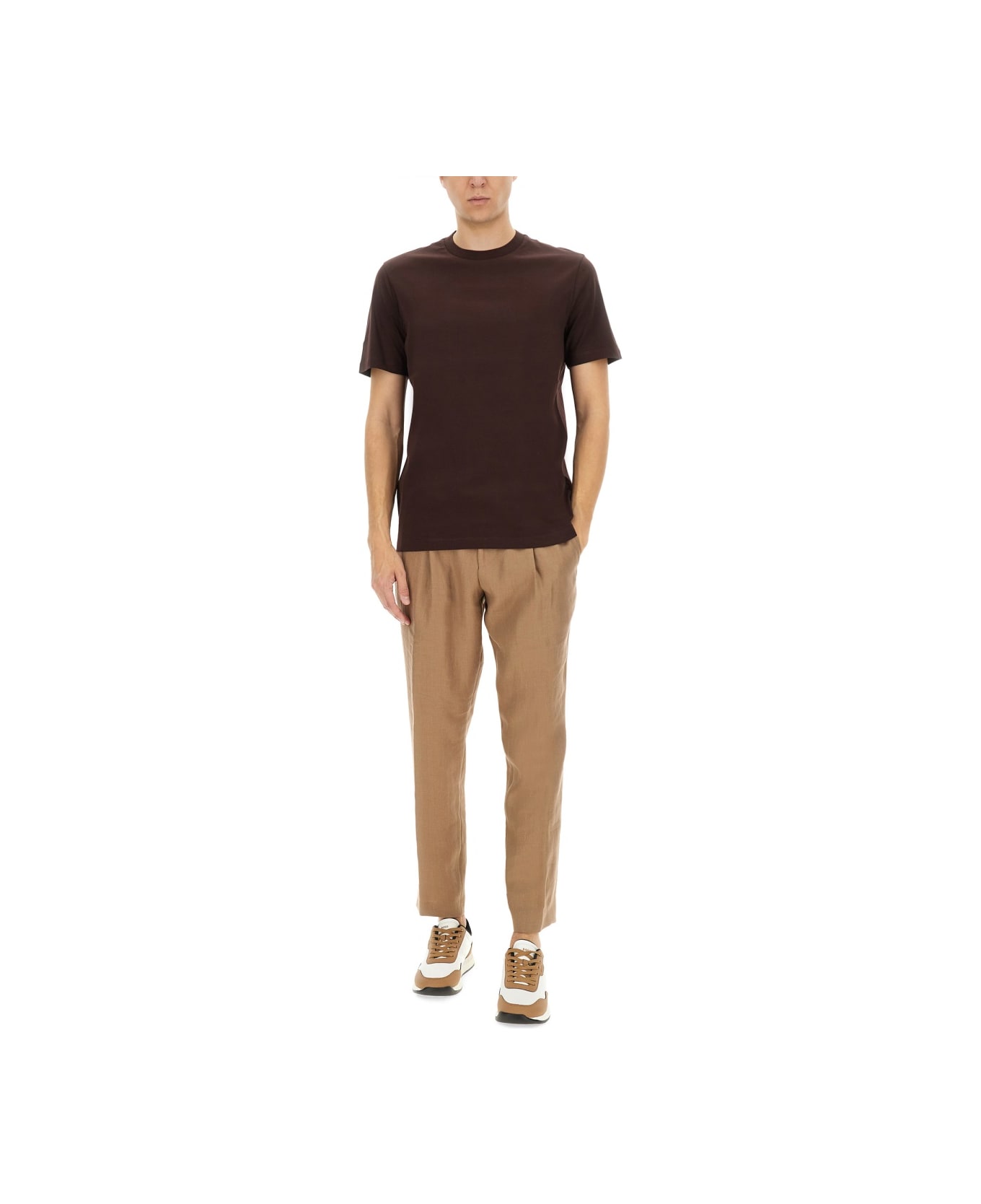 Hugo Boss "l-tesar 14" T-shirt - BROWN