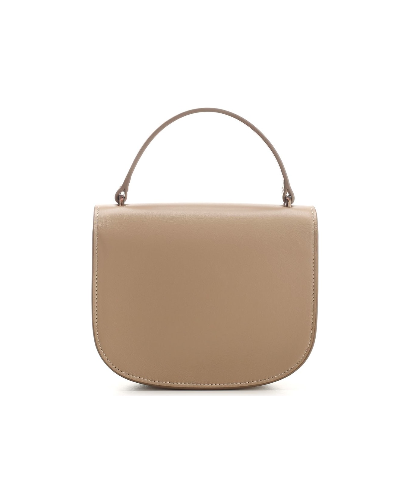 Savette Mini "tondo" Leather Handbag - Beige