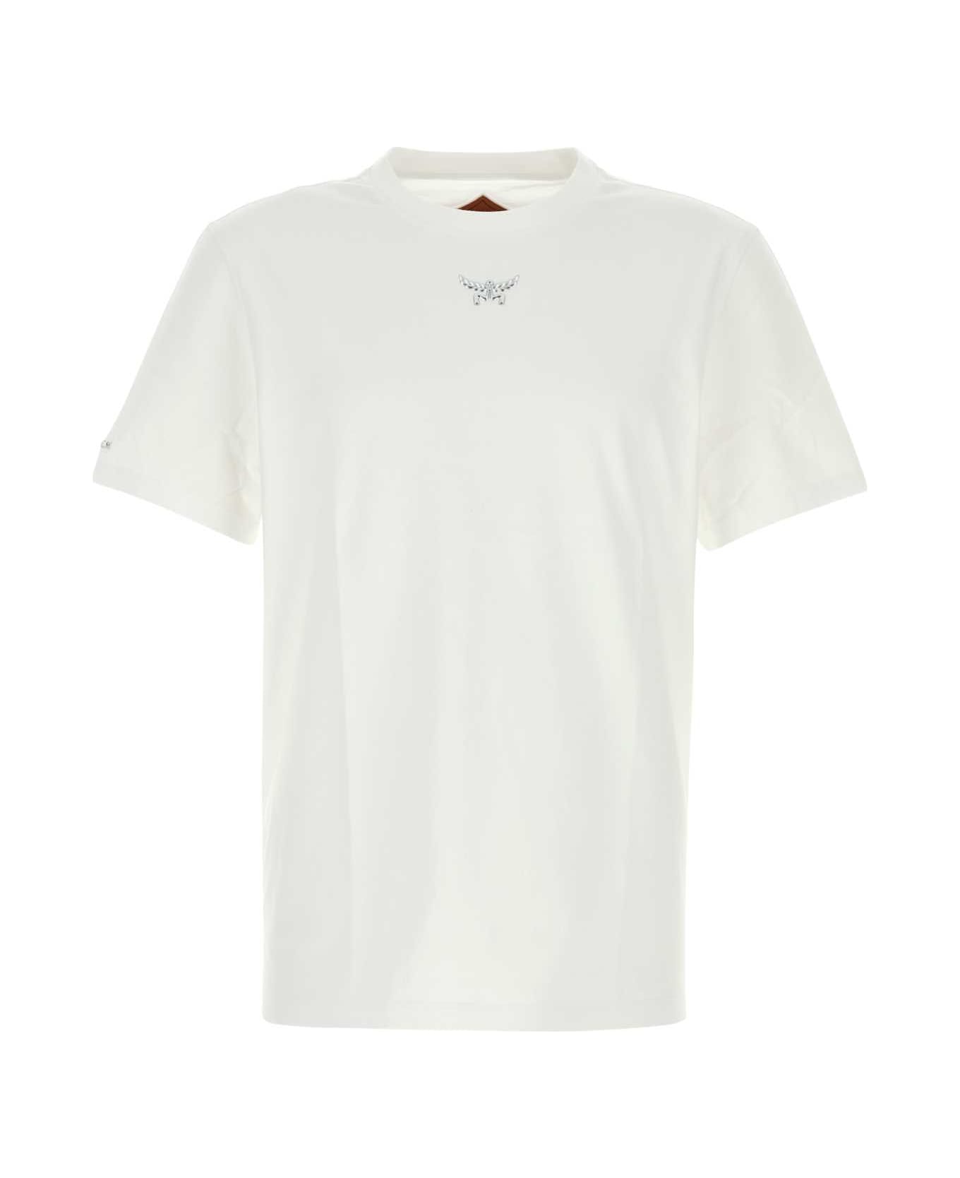 MCM White Cotton T-shirt - WHITE