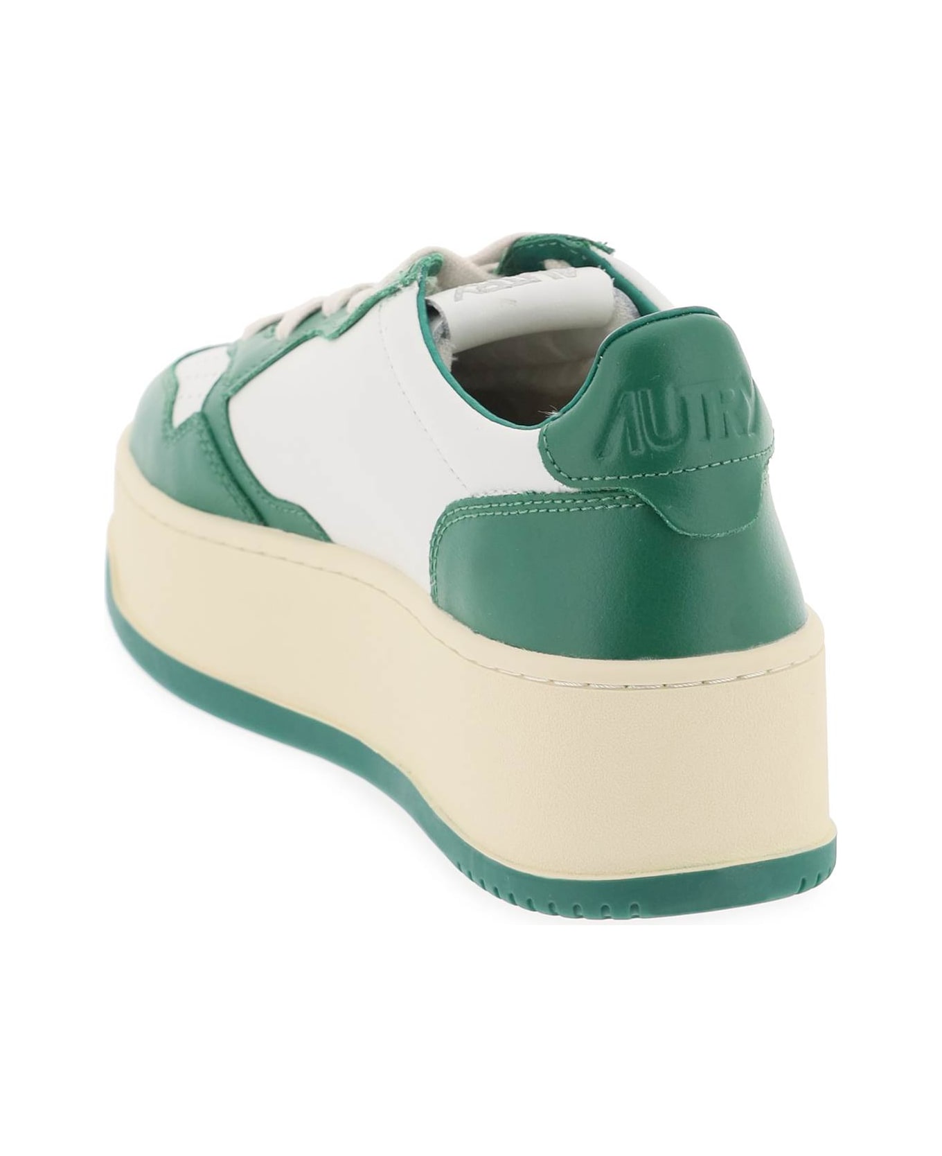 Autry Medalist Low Sneakers - WHITE GREEN (White)