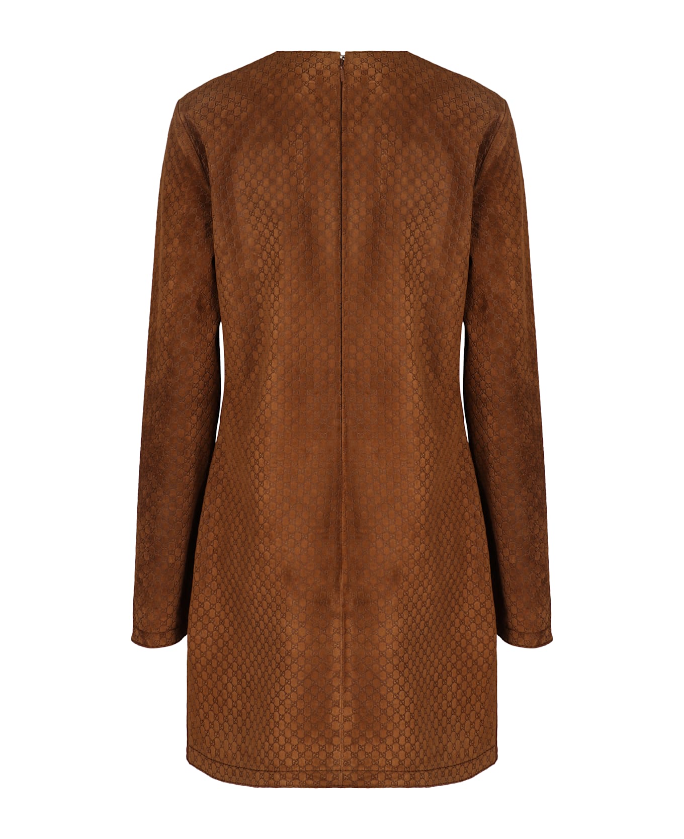 Gucci Leather Mini Dress - brown
