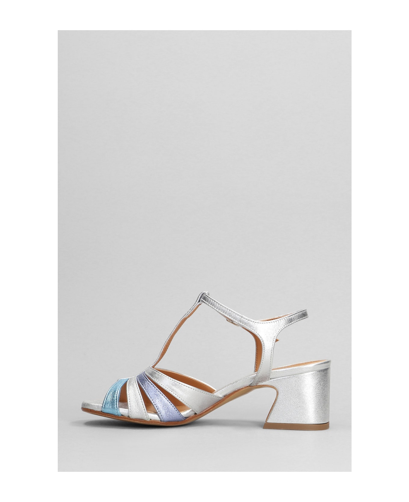 Julie Dee Sandals In Silver Leather - silver