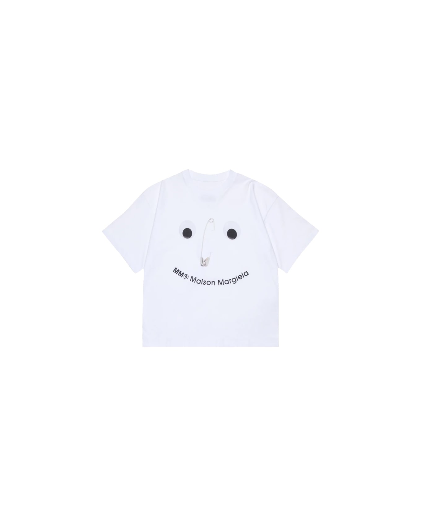 MM6 Maison Margiela "smile" Logo T-shirt - WHITE