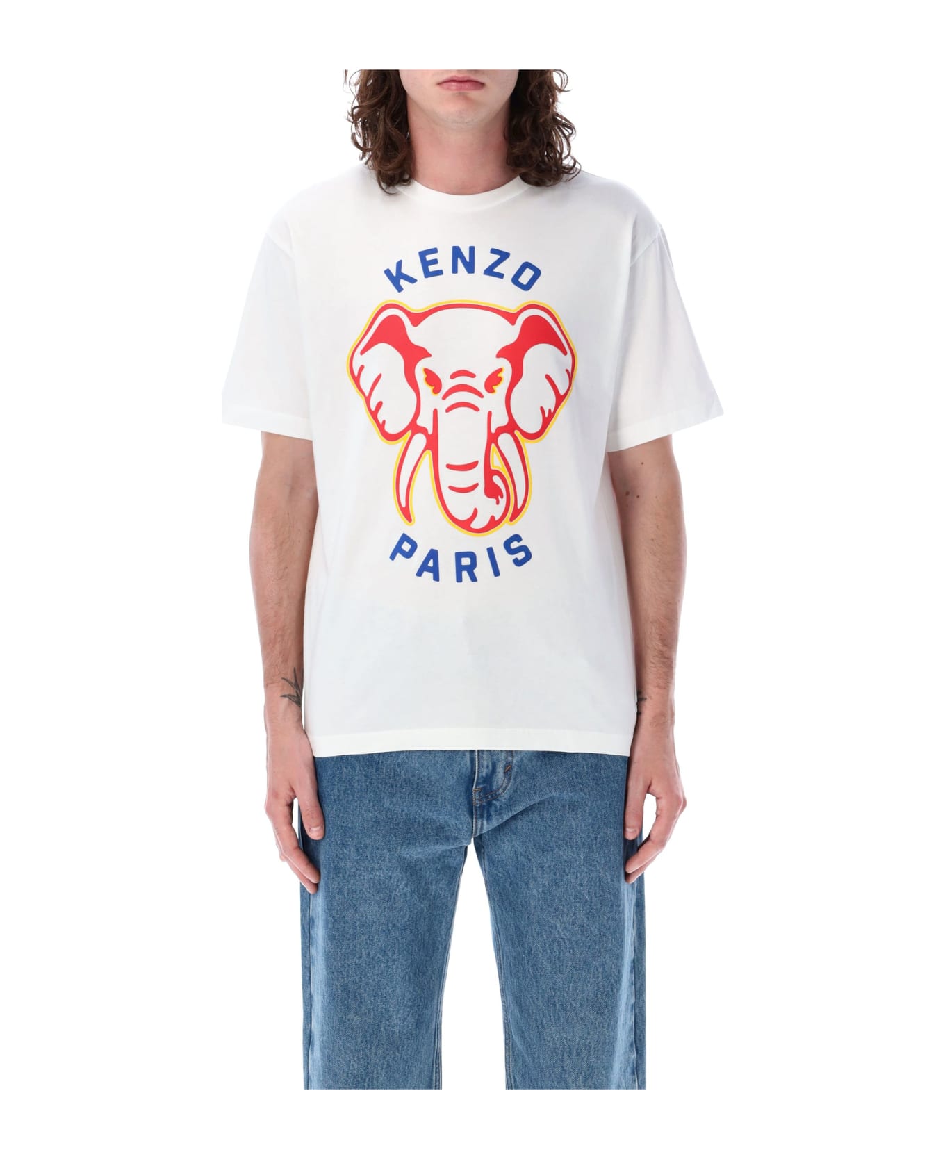 Kenzo "kenzo Elephant" T- Shirt - OFF WHITE