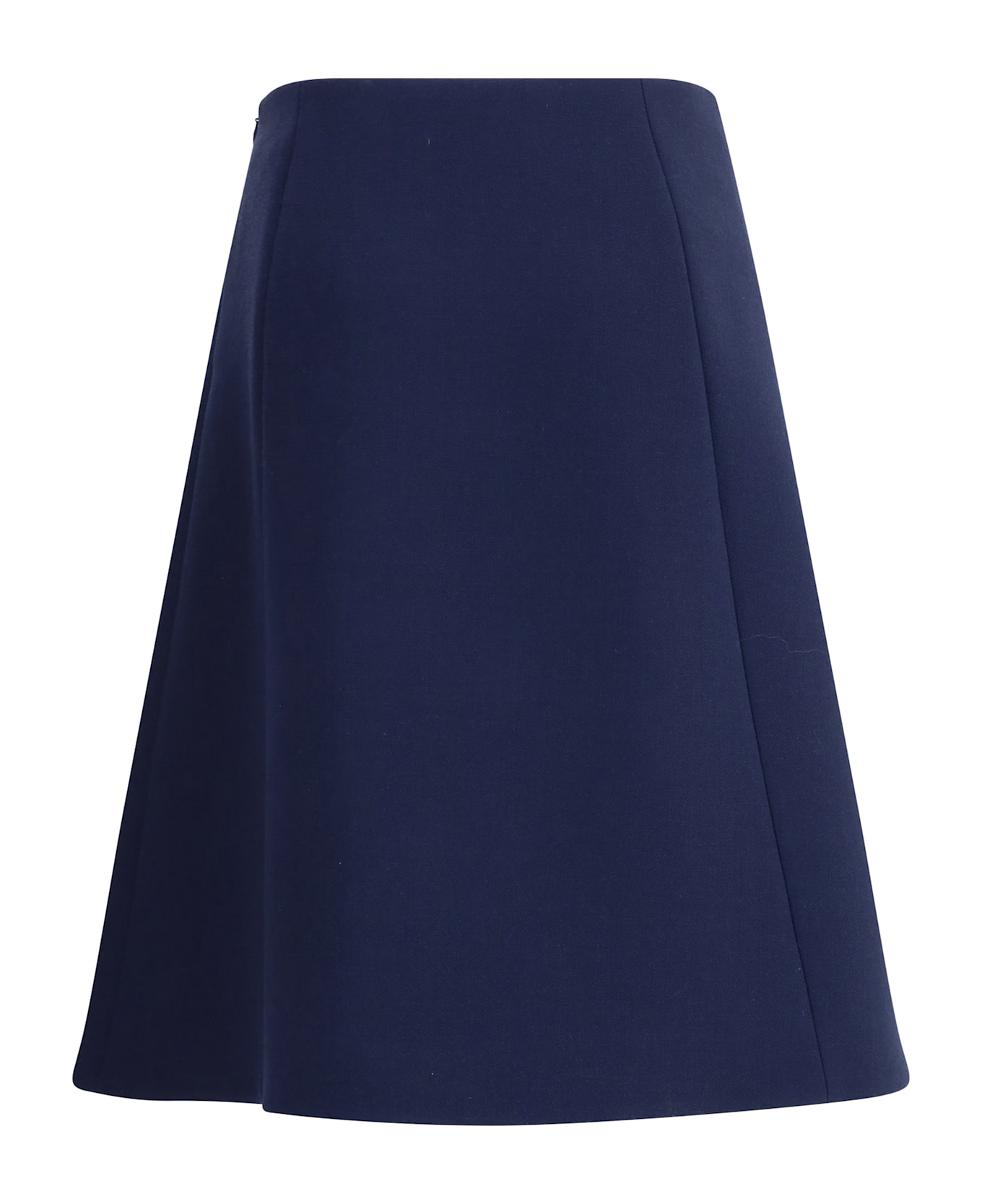 Valentino Midi Skirt With Pleat - Indaco