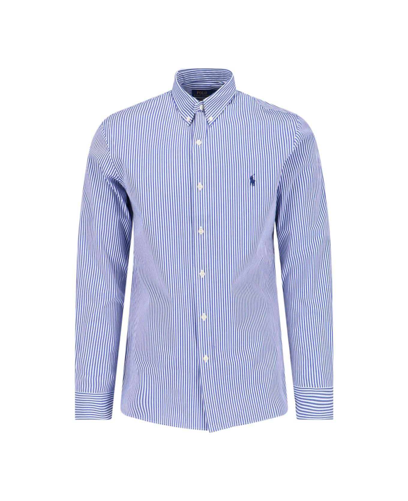 Polo Ralph Lauren Logo Striped Shirt - Blue