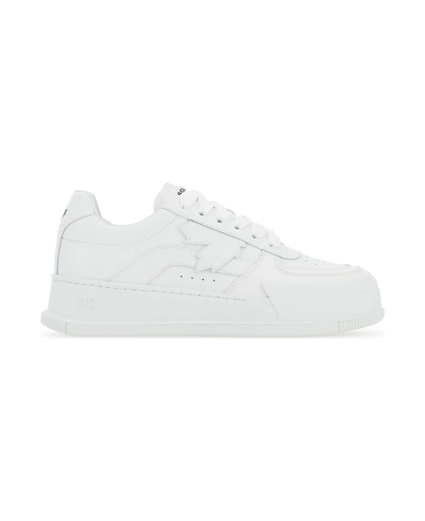 Dsquared2 White Leather Canadian Sneakers - 1062
