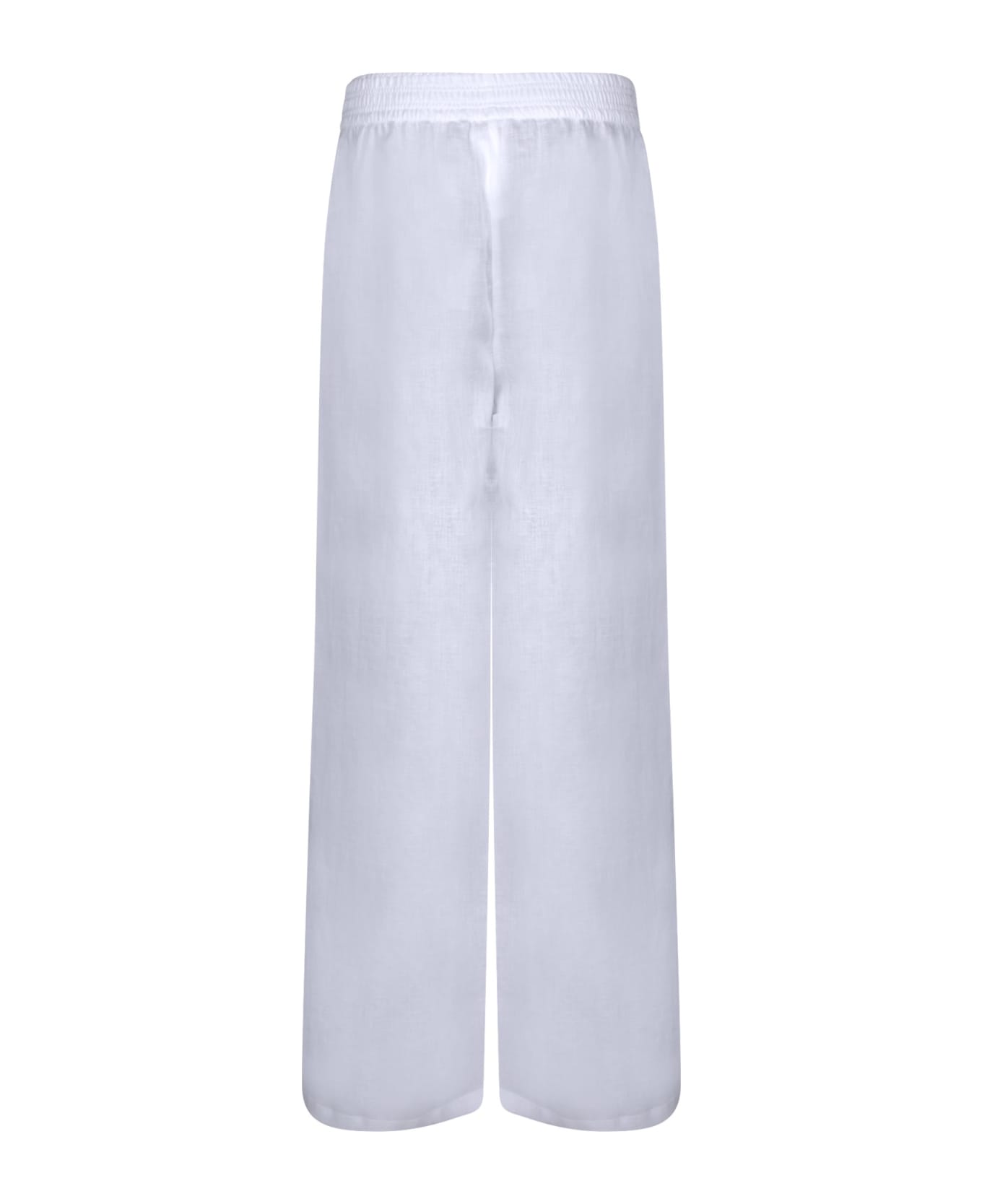Fabiana Filippi White Linen Wide-leg Trousers - White