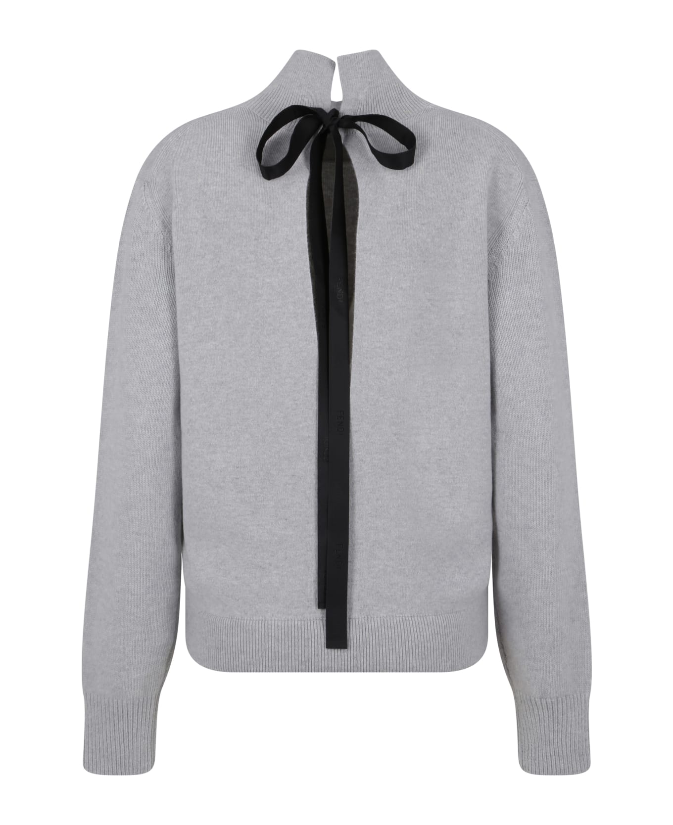 Fendi Mirror Turtleneck Sweater - Grey Melange
