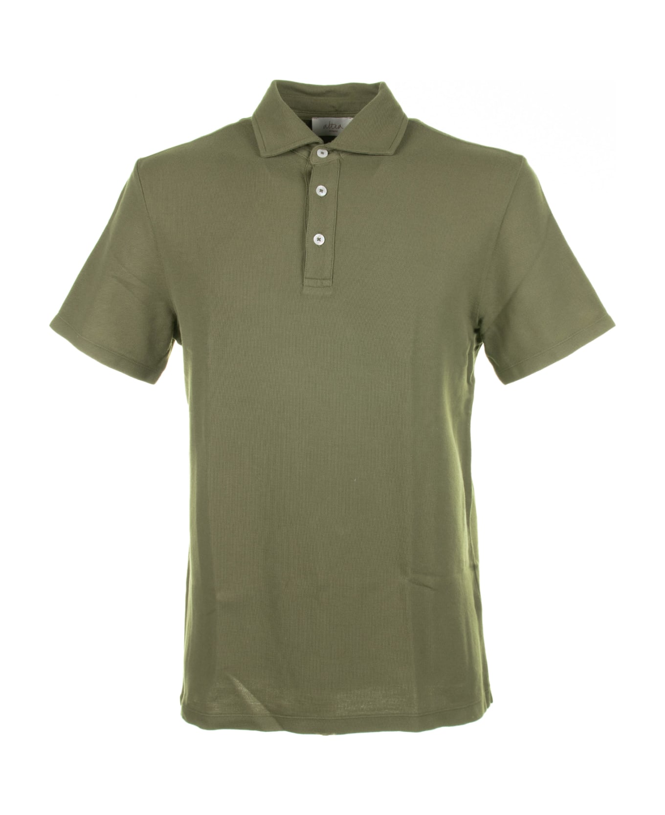 Altea Military Short-sleeved Polo Shirt In Cotton - MILITARE ポロシャツ