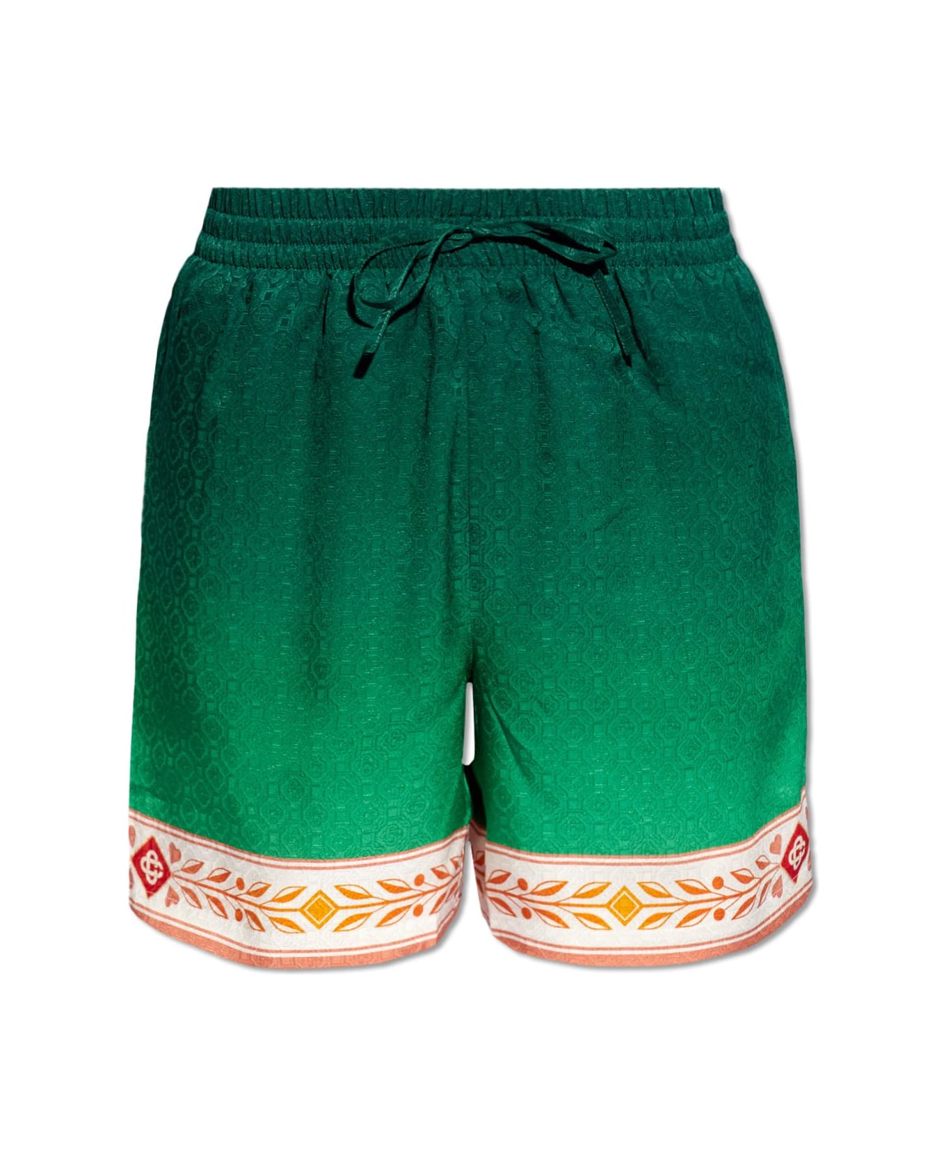 Casablanca Silk Shorts - Green