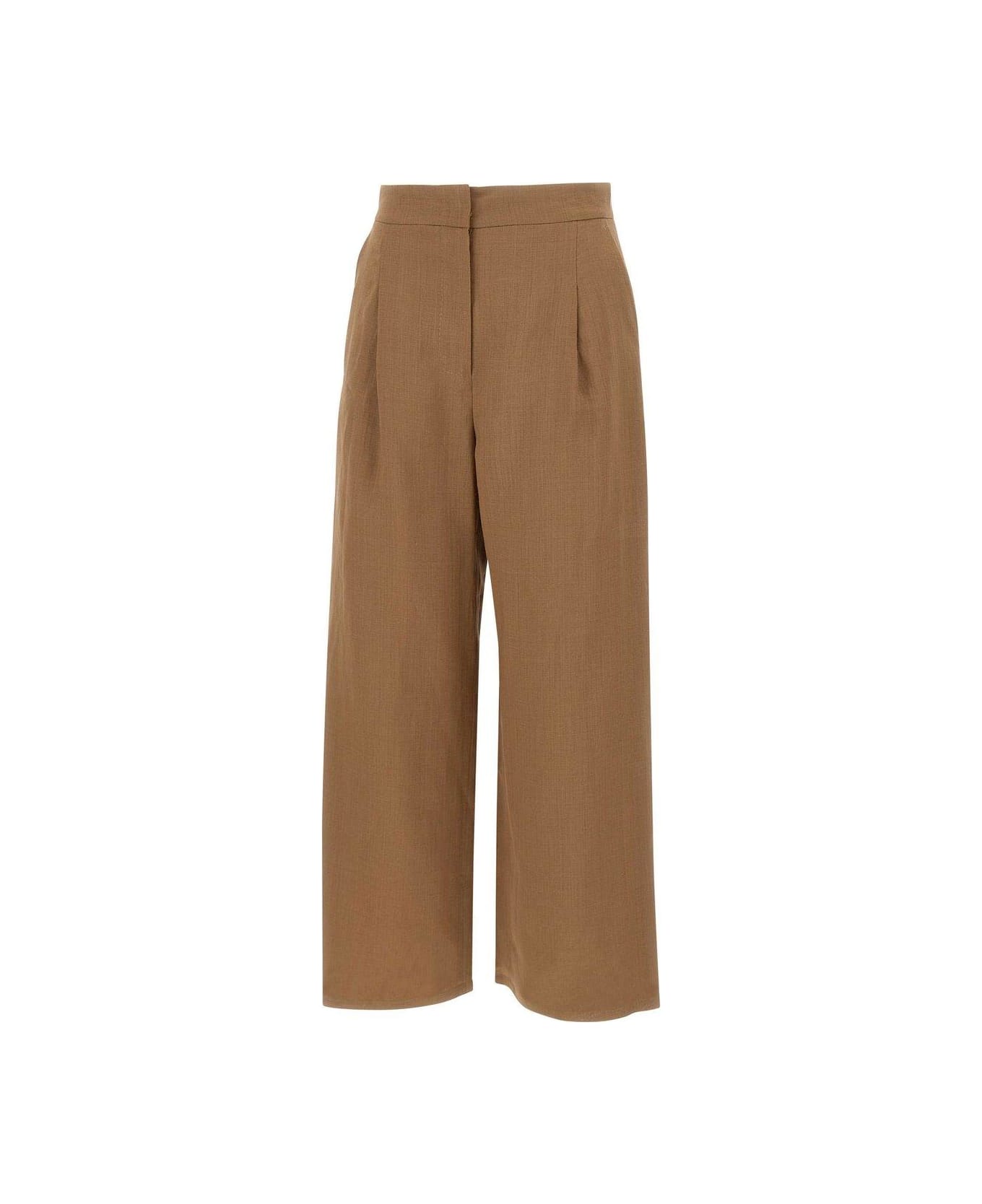 Max Mara Studio Dazzy Wide Leg Trousers - Tabacco