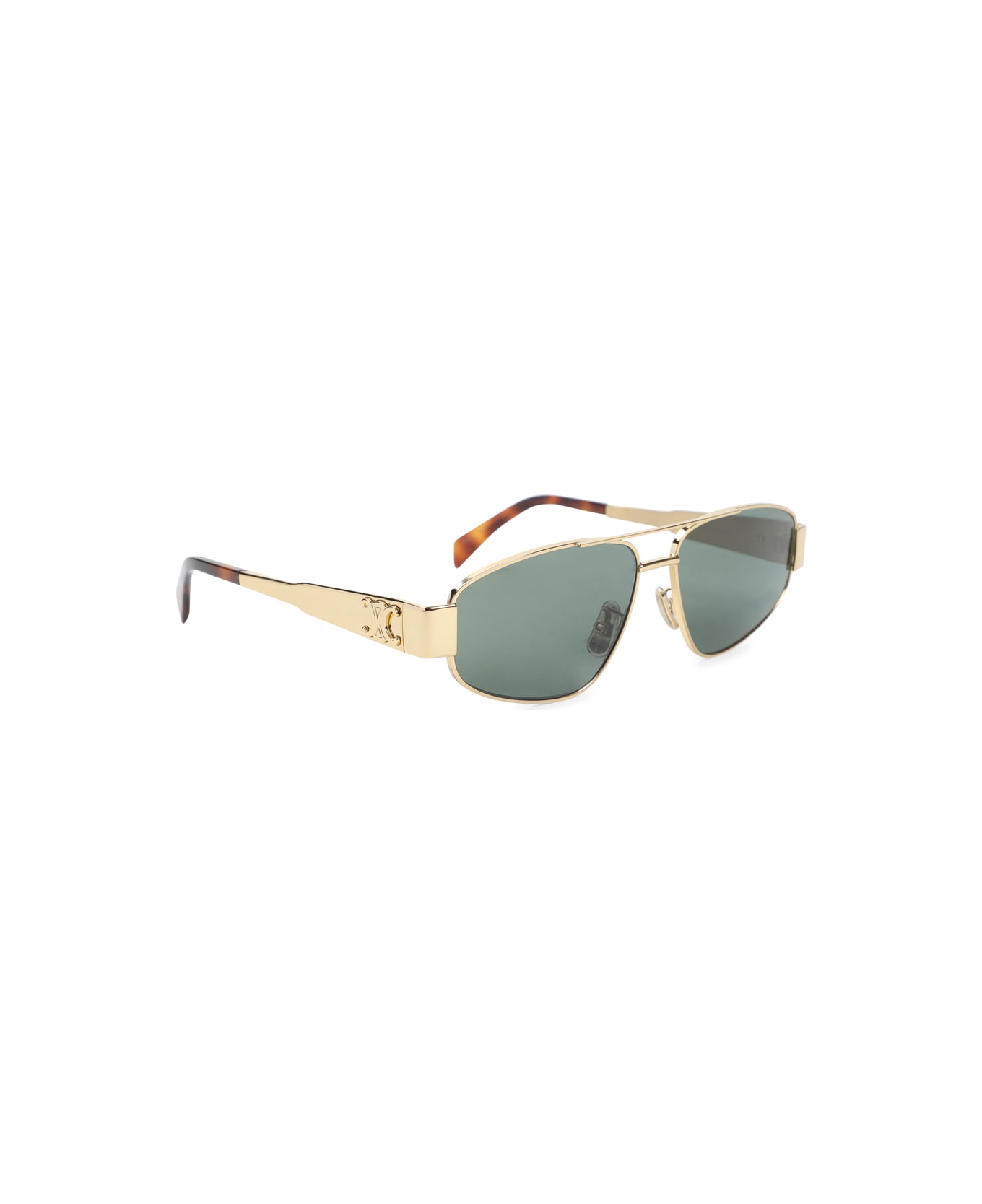 Celine Triomphe Metal 03 Sunglasses - Sg Gold Green