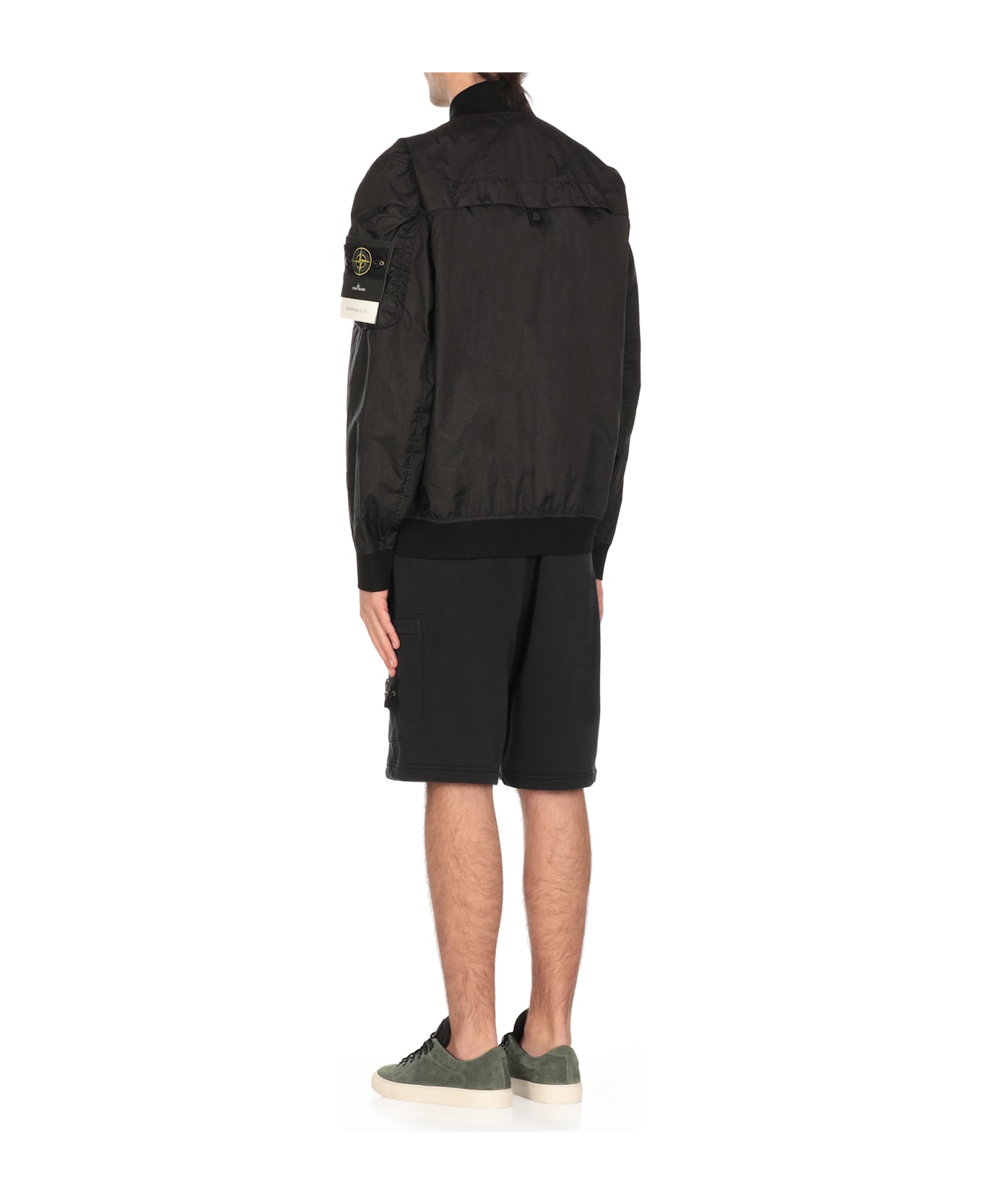 Stone Island Membrana 3l Tc Bomber Jacket - Black
