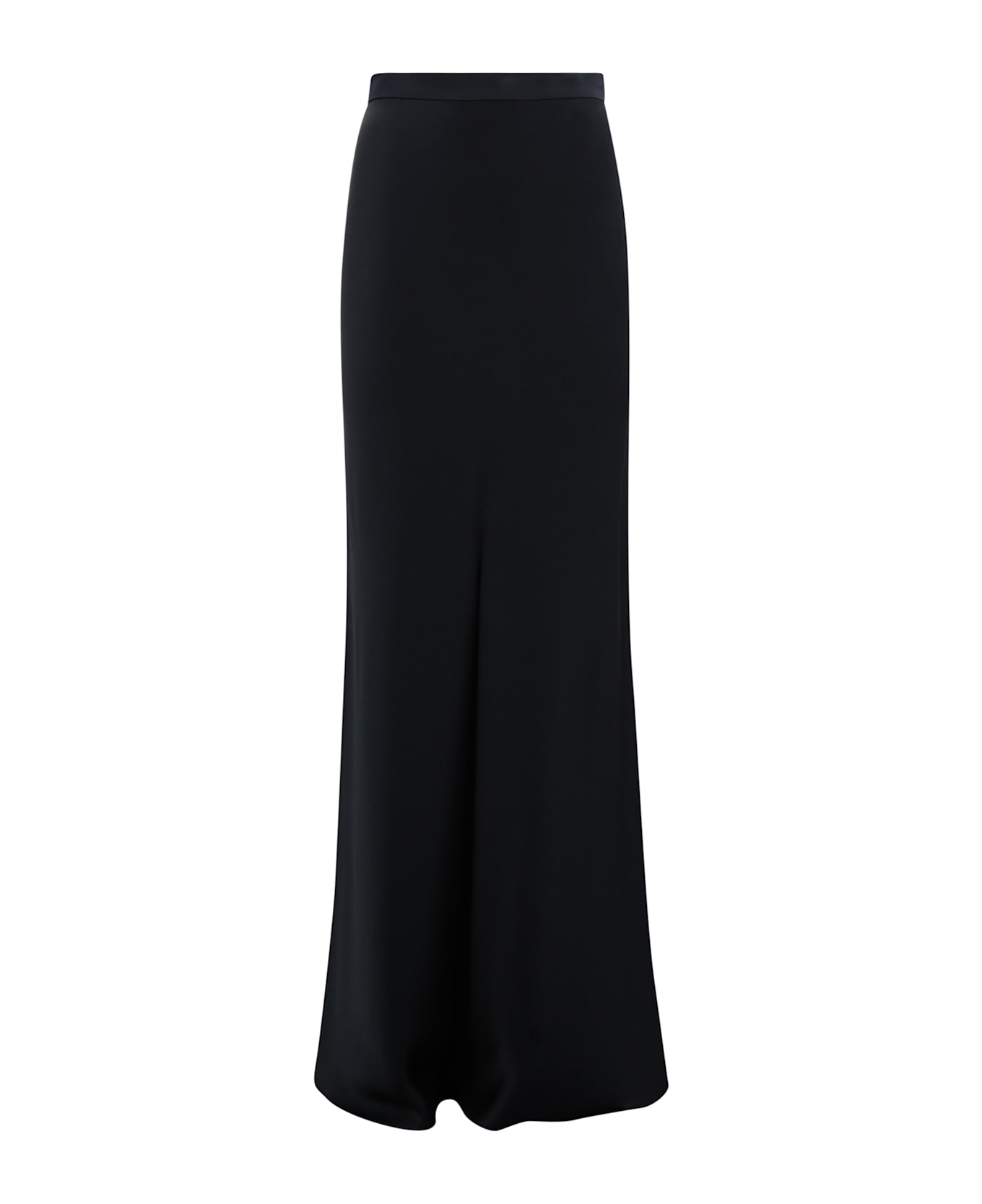 Max Mara Studio Flowing Skirt In Envers Satin - Blue