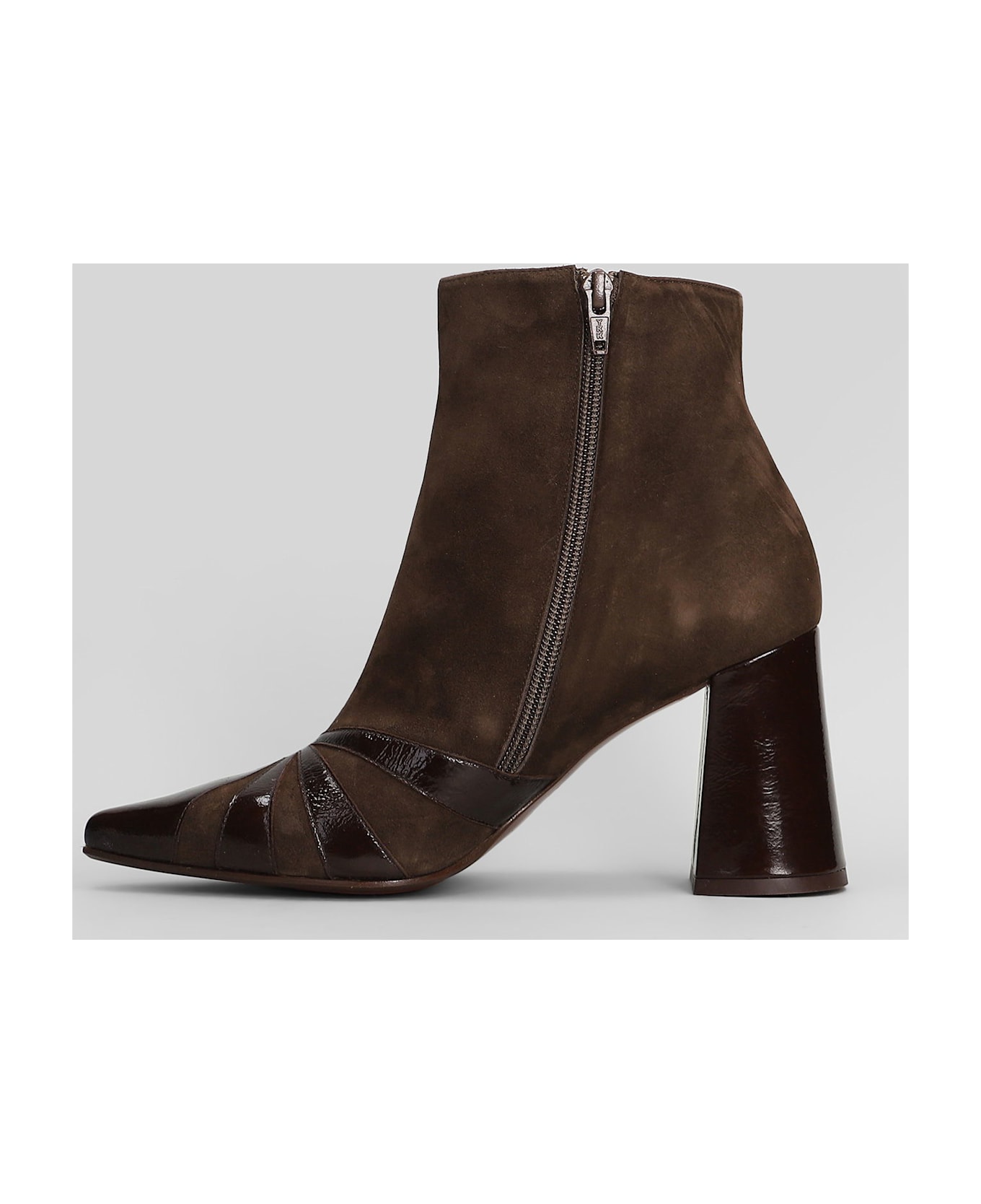 Chie Mihara Ludrik High Heels Ankle Boots In Brown Leather - brown