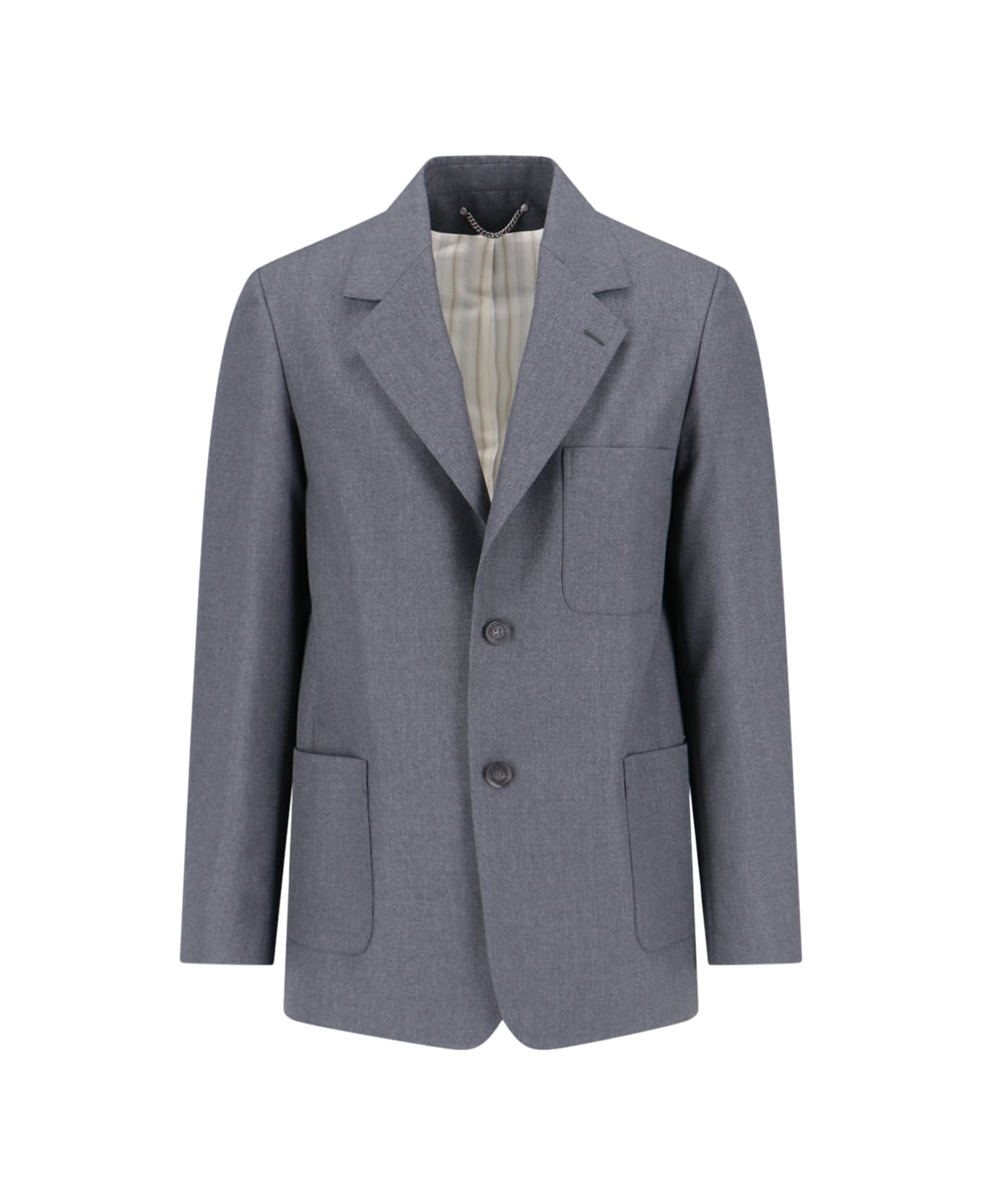 Golden Goose Single-breasted Virgin Wool Jacket - Gray