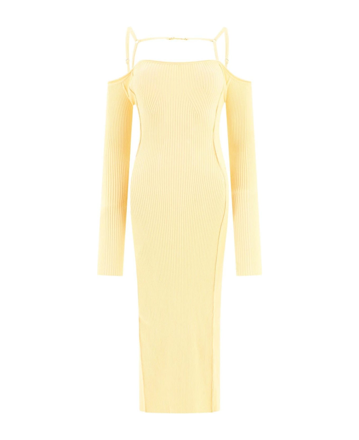 Jacquemus La Robe Sierra Long Sleeve Lingerie Dress - Ivory
