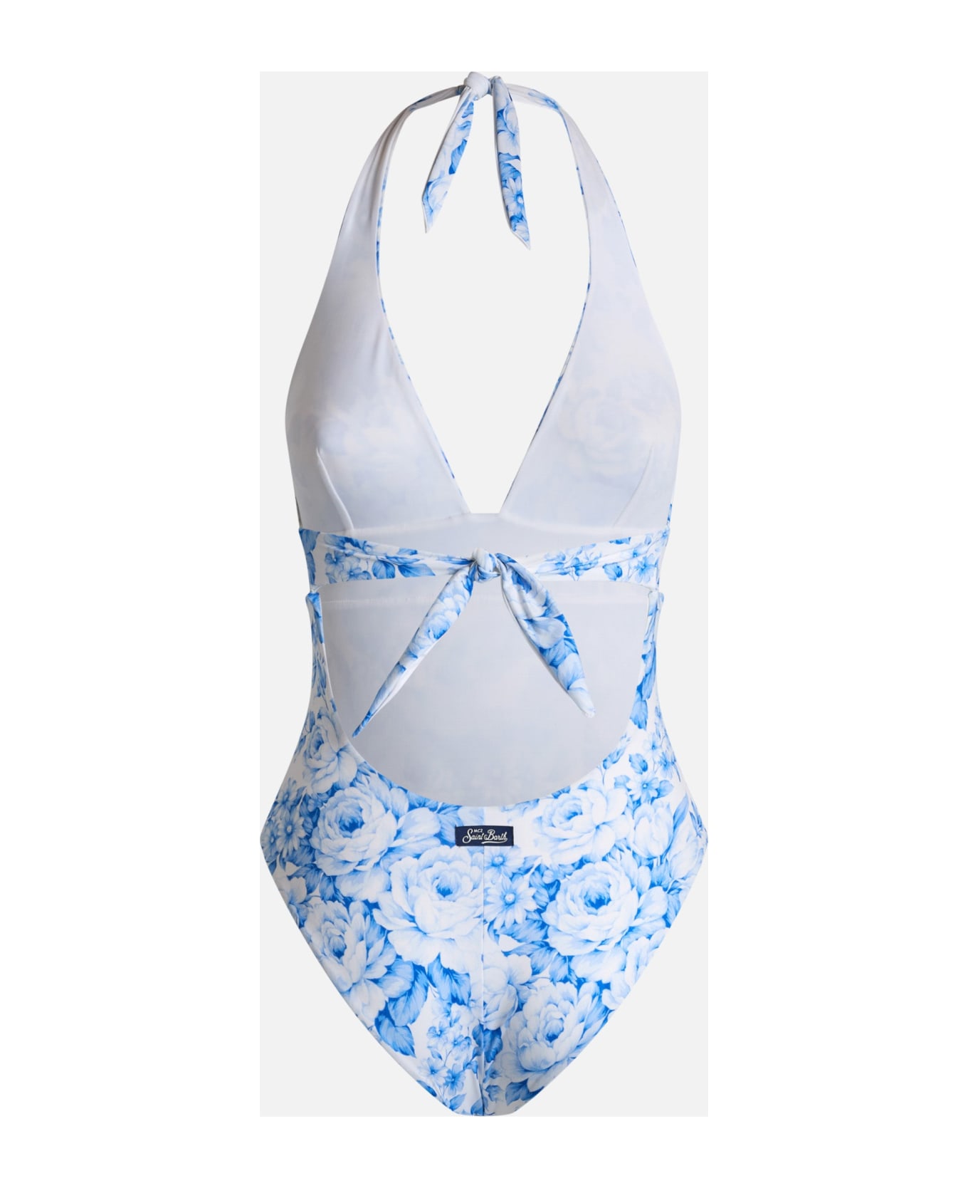 MC2 Saint Barth Woman One-piece Flower Marylin Swimsuit - SKY