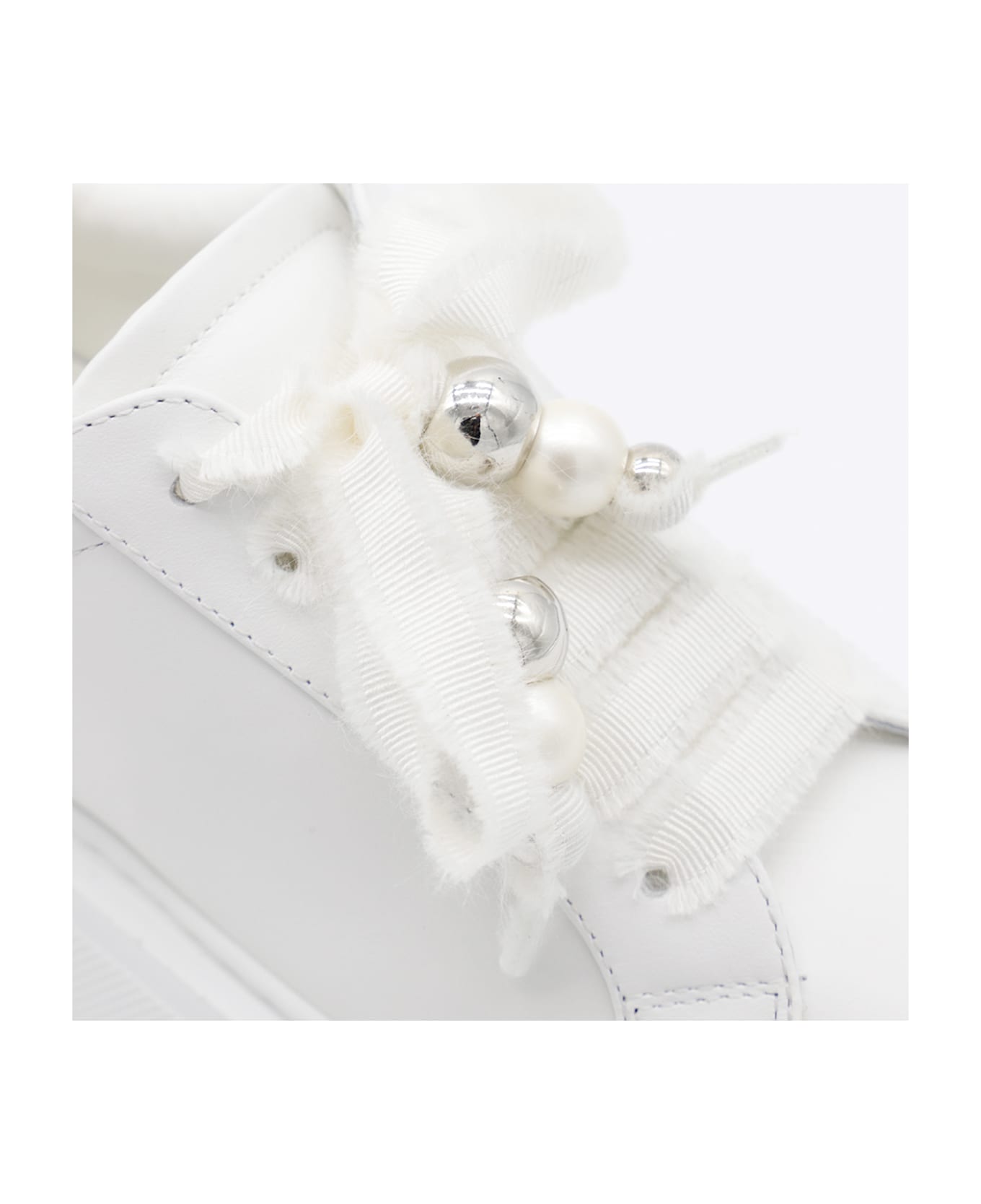 Casadei White Leather Nexus Sneakers - White