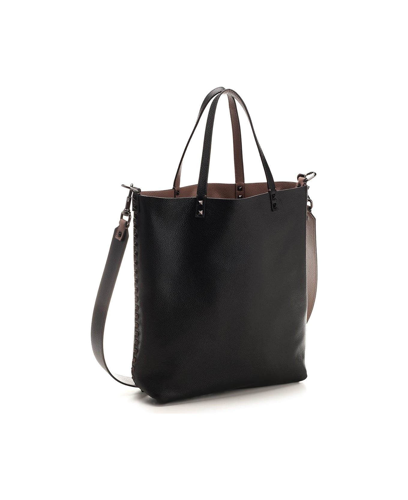 Valentino Garavani 'rockstud' Tote Bag - Brown トートバッグ