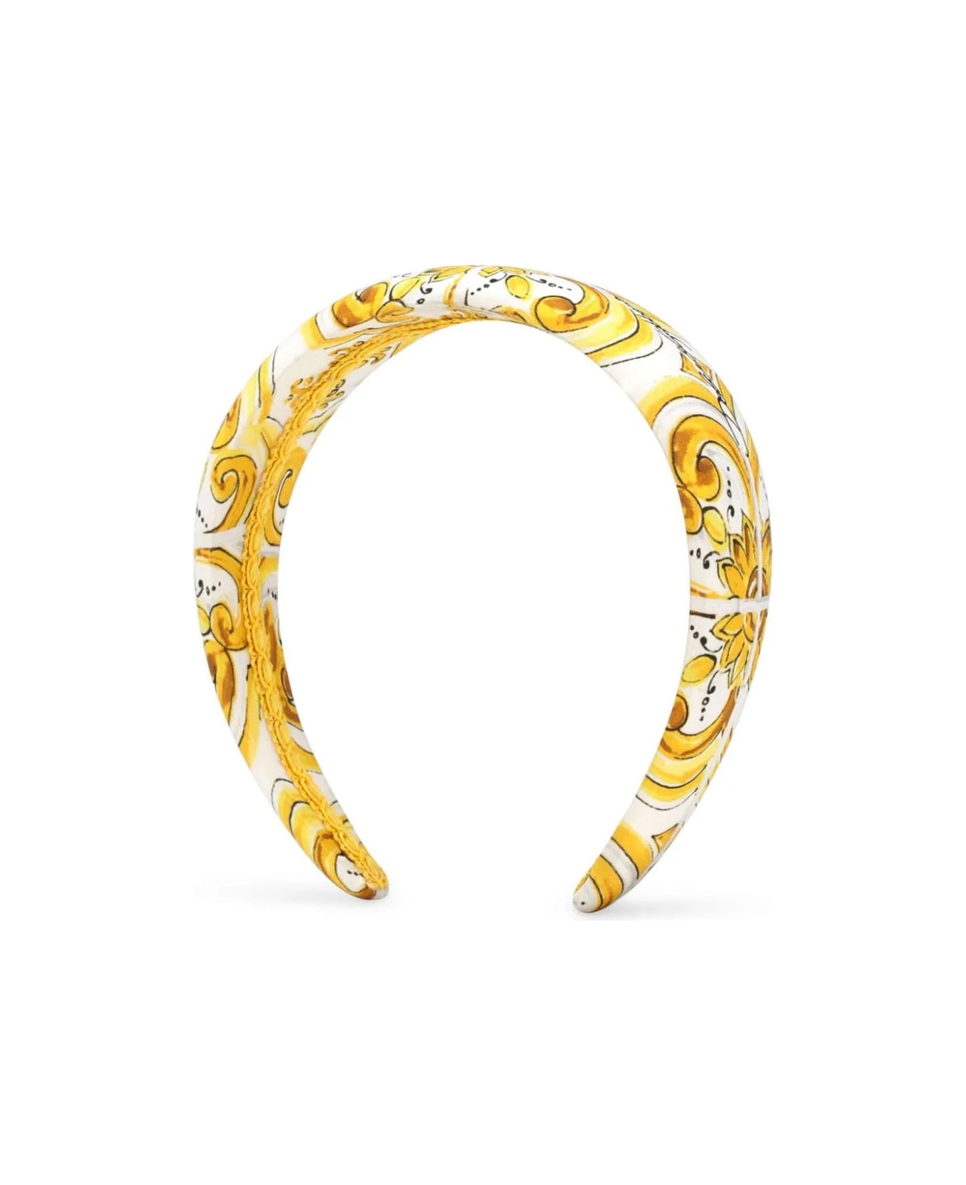 Dolce & Gabbana Headband With Logo - Yellow