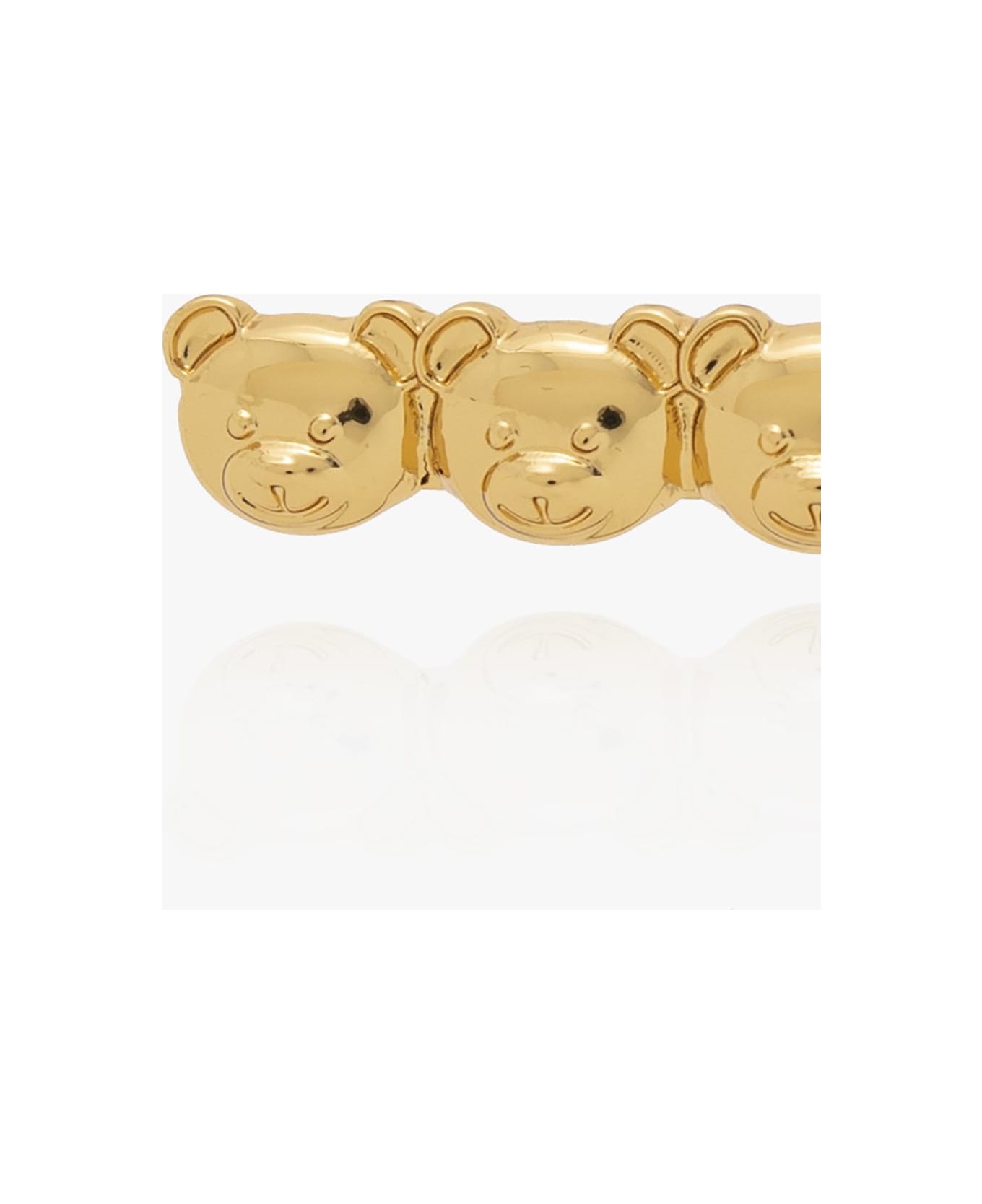 Moschino Hair Slide With Logo - GOLD