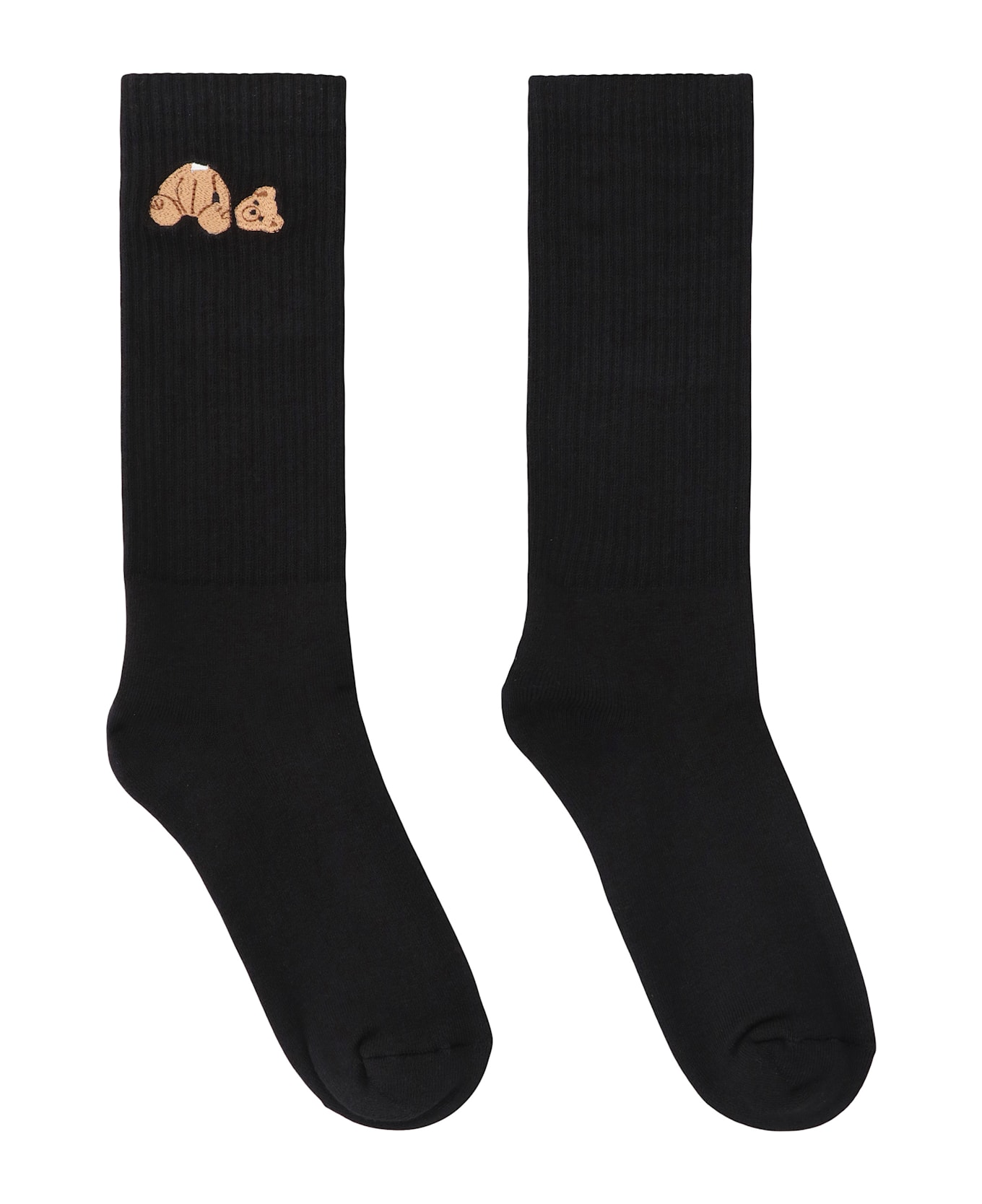 Palm Angels Socks Made Of Cotton Blend - black