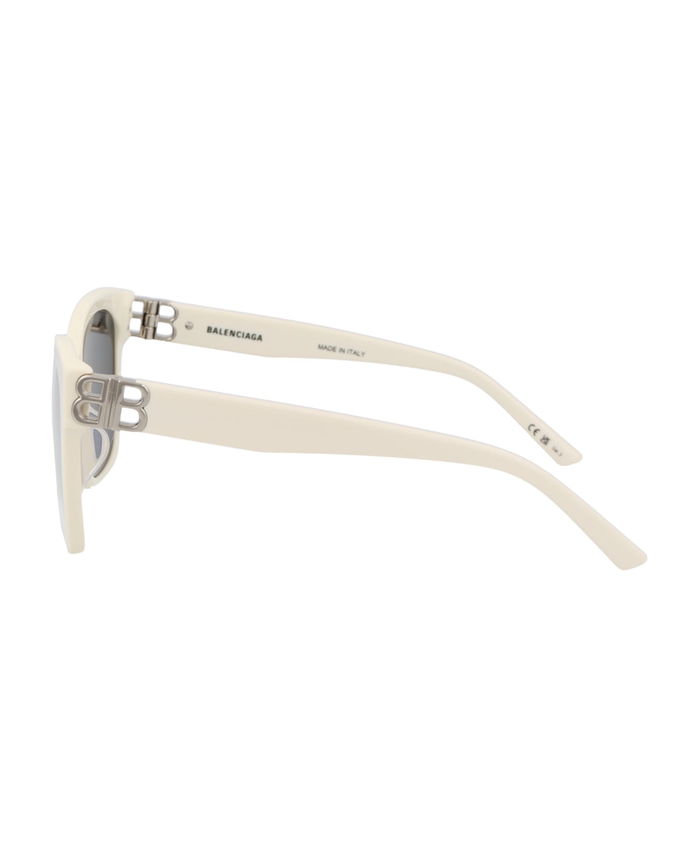 Balenciaga Eyewear Bb0102sa Sunglasses - 016 WHITE SILVER SILVER