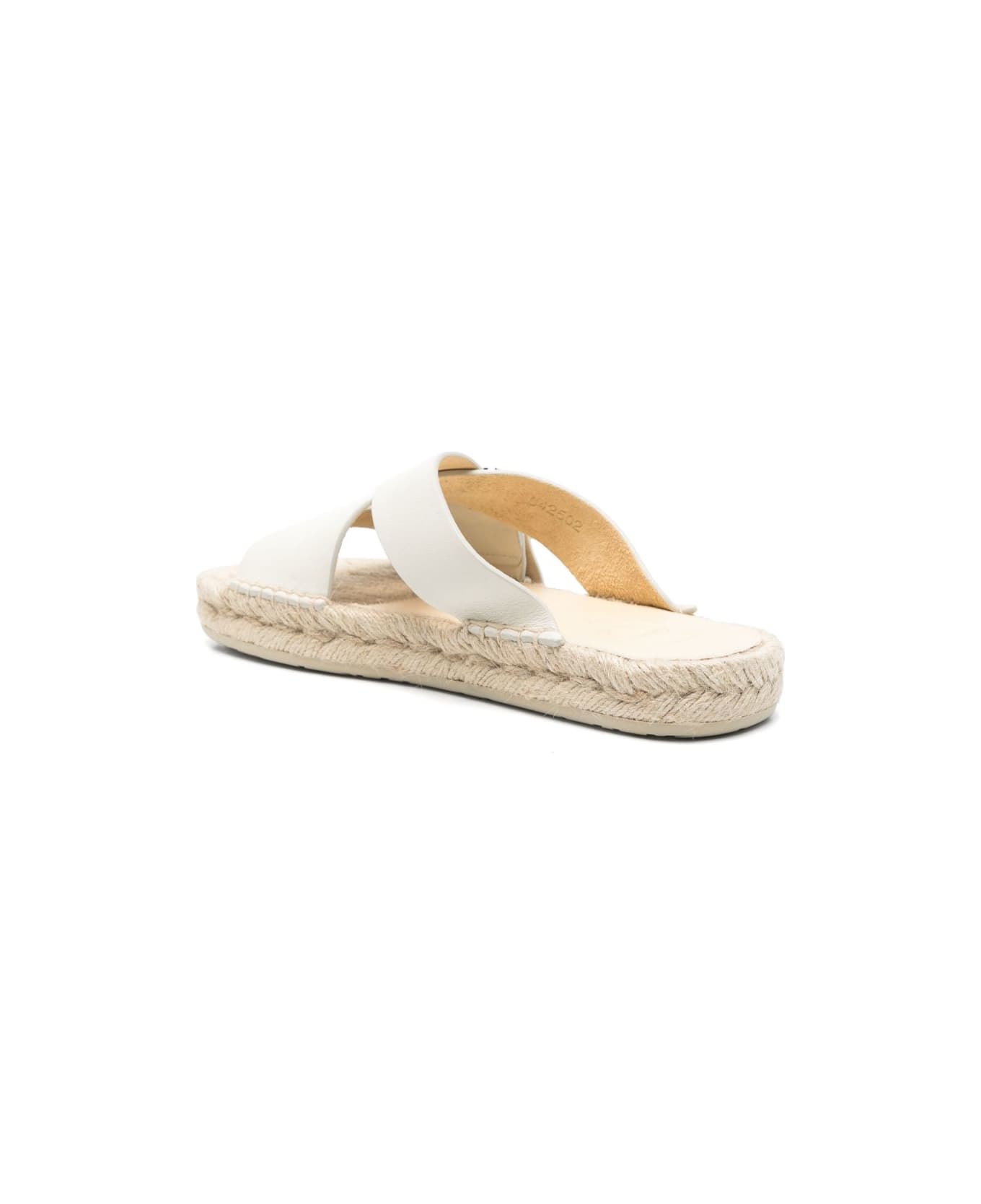Loewe Petal Leather Sandals - White