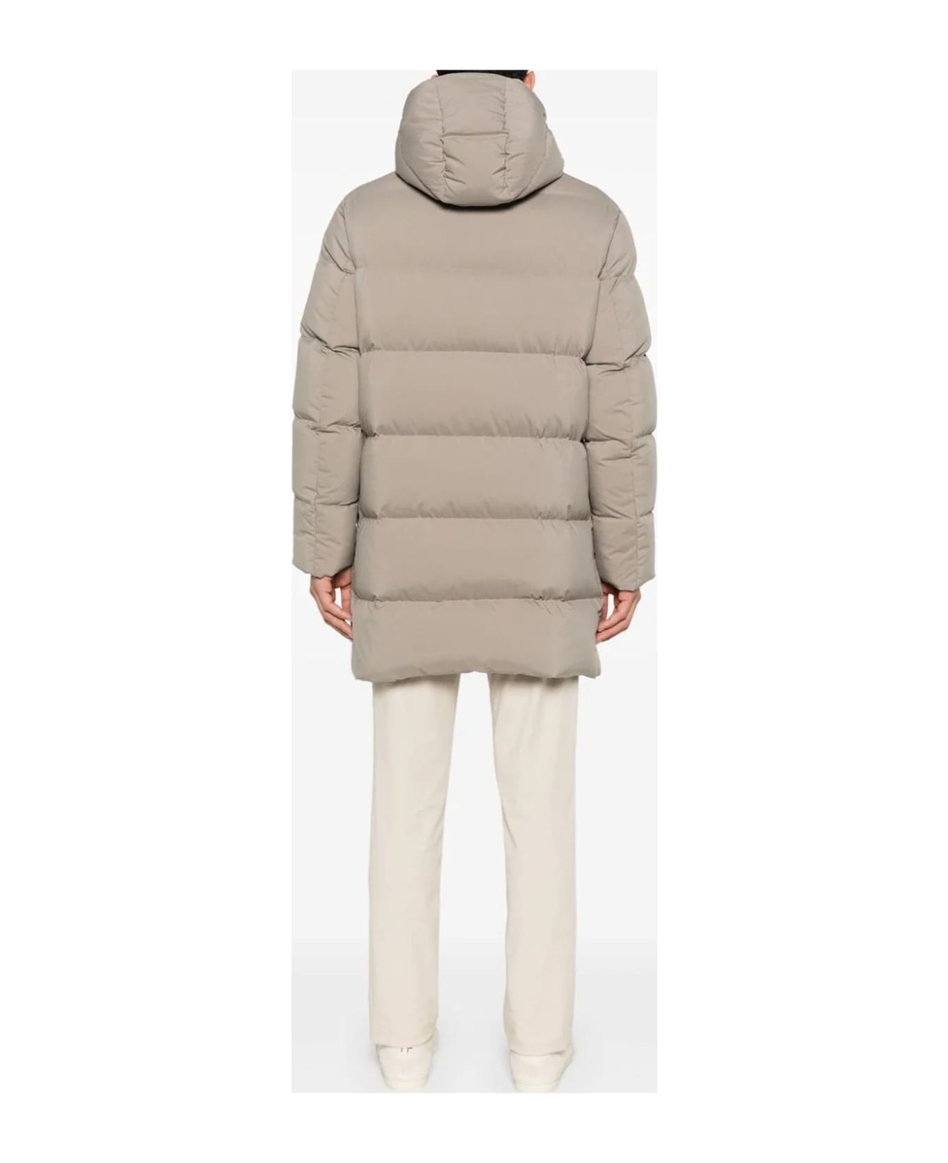 Fay Parka In Light Beige Down - Beige