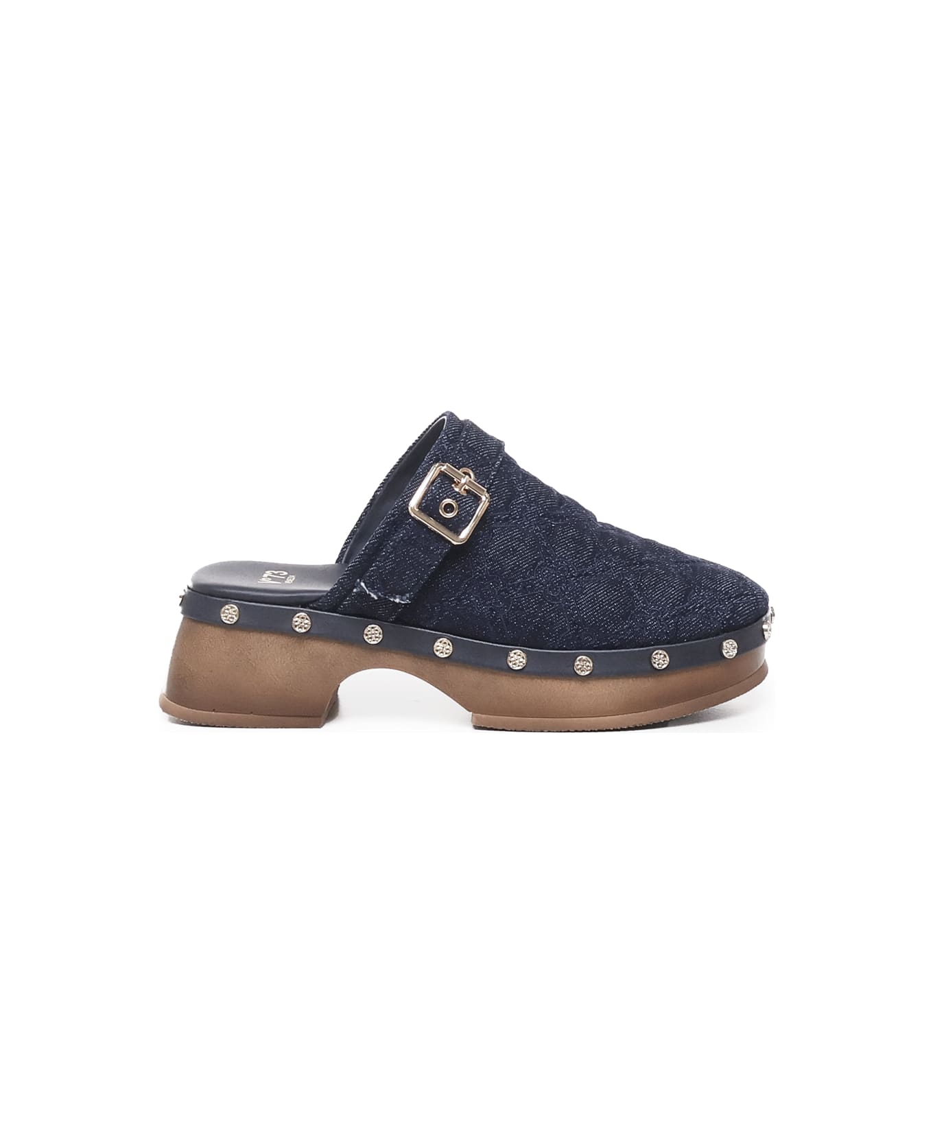 V73 Nyala Mules In Denim - Dark denim