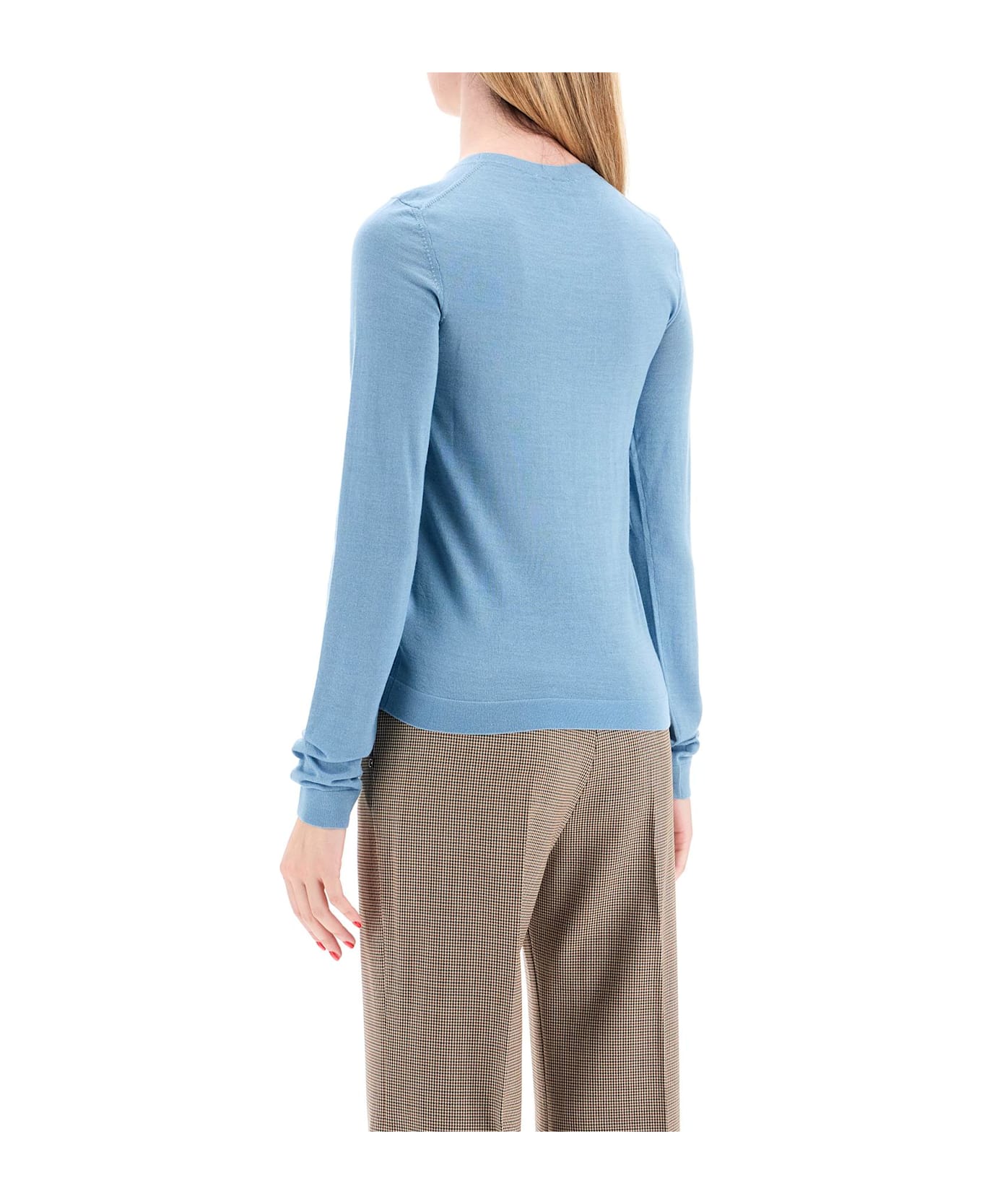 Mrz 'cashmere And Silk Blend Sweater - CELESTE POLVERE (Light blue)