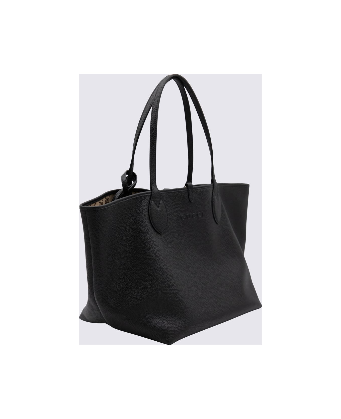 Gucci Black Leather Totissima Tote Bag