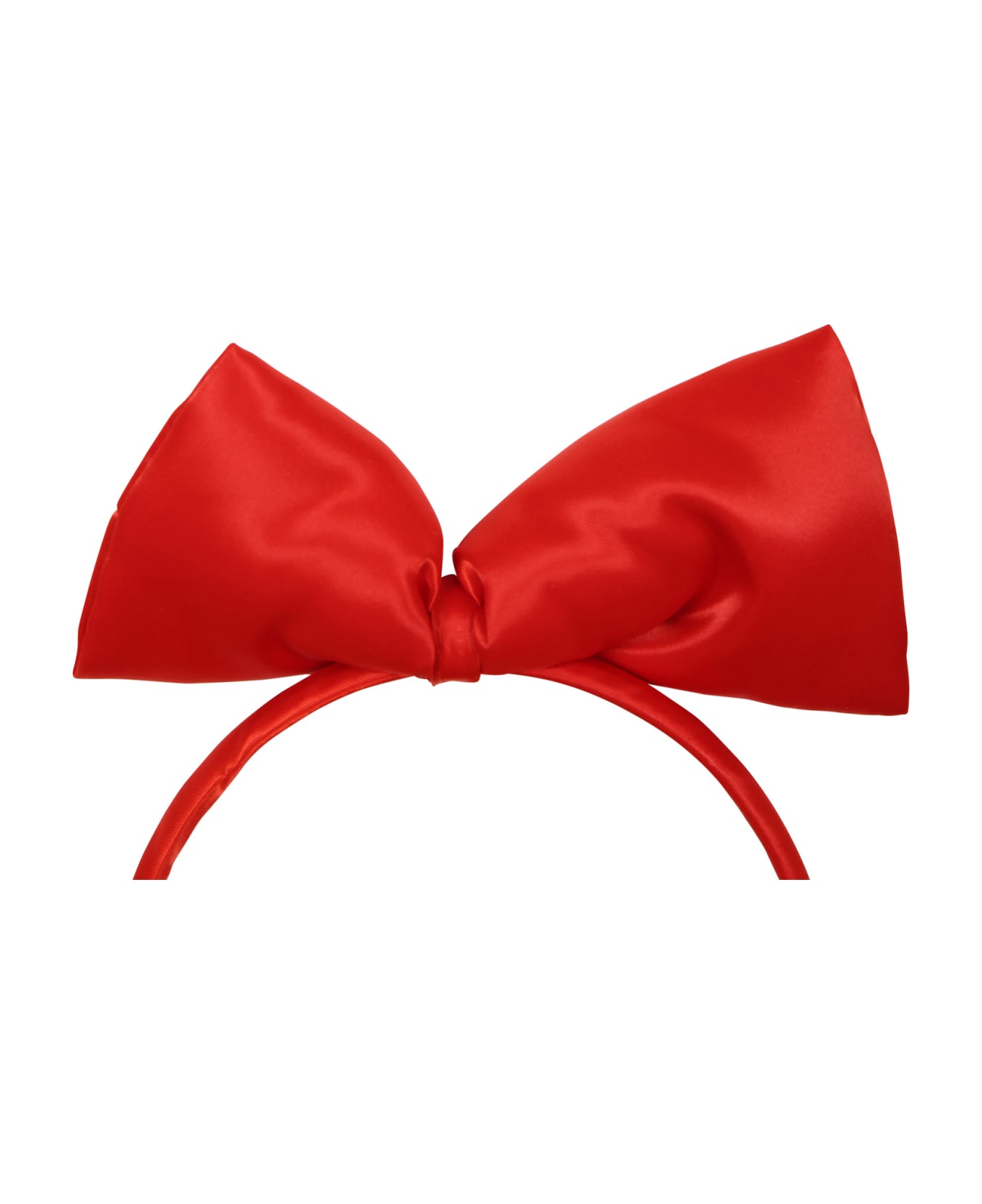 Mini Rodini Red Headband For Girl With Bow - Red