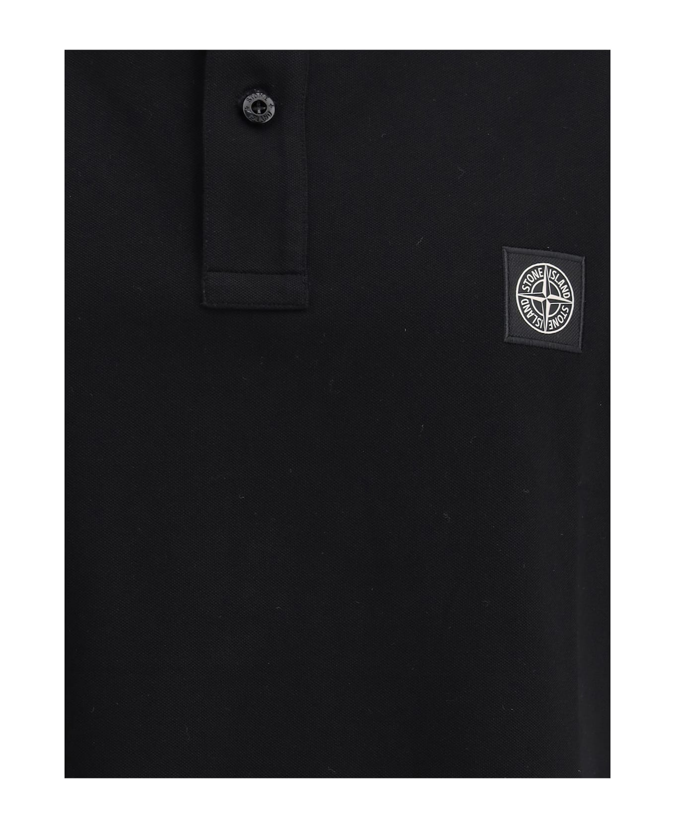 Stone Island Logoed Polo Shirt - Nero