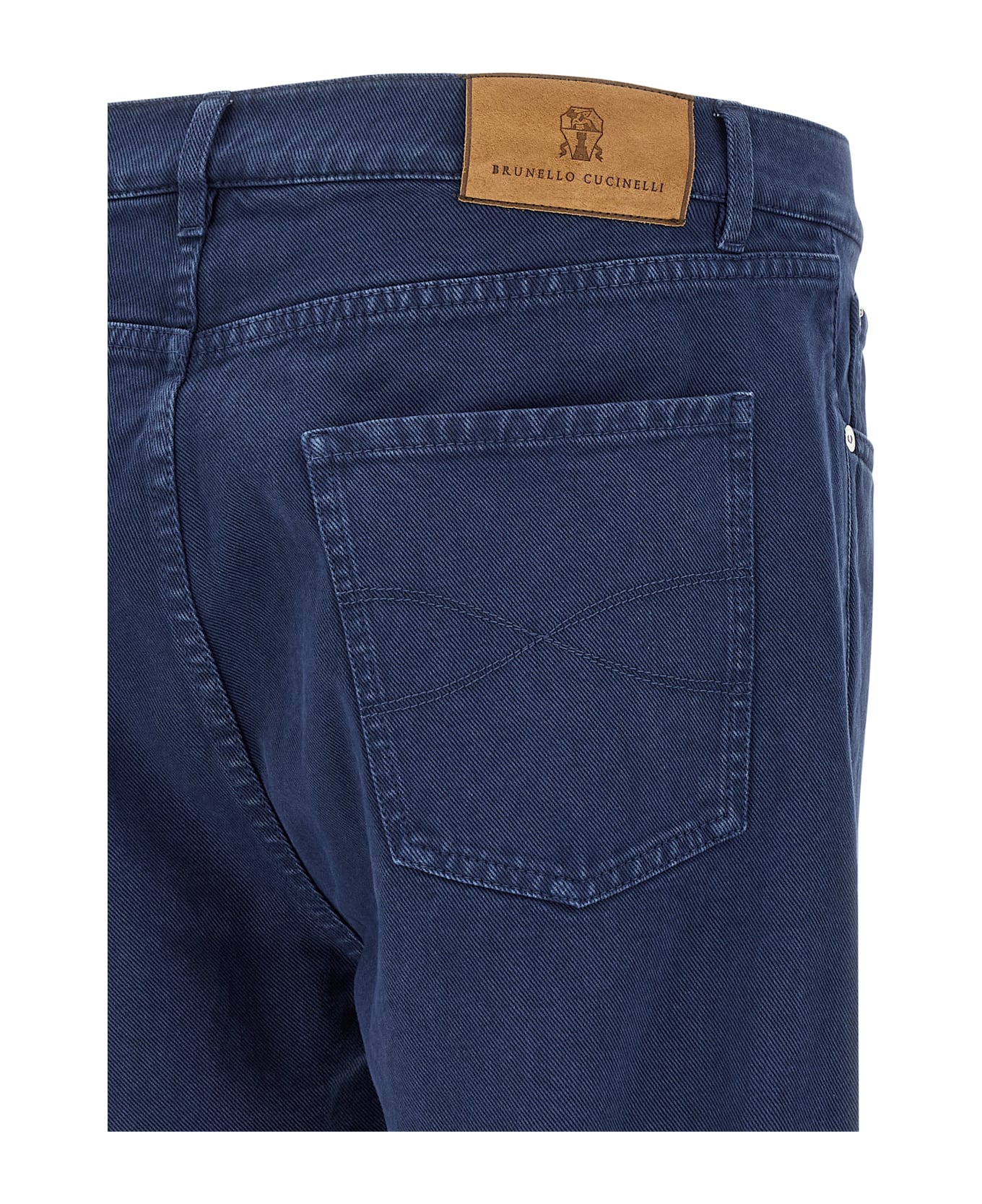 Brunello Cucinelli Garment-dyed Denim Jeans - Blue