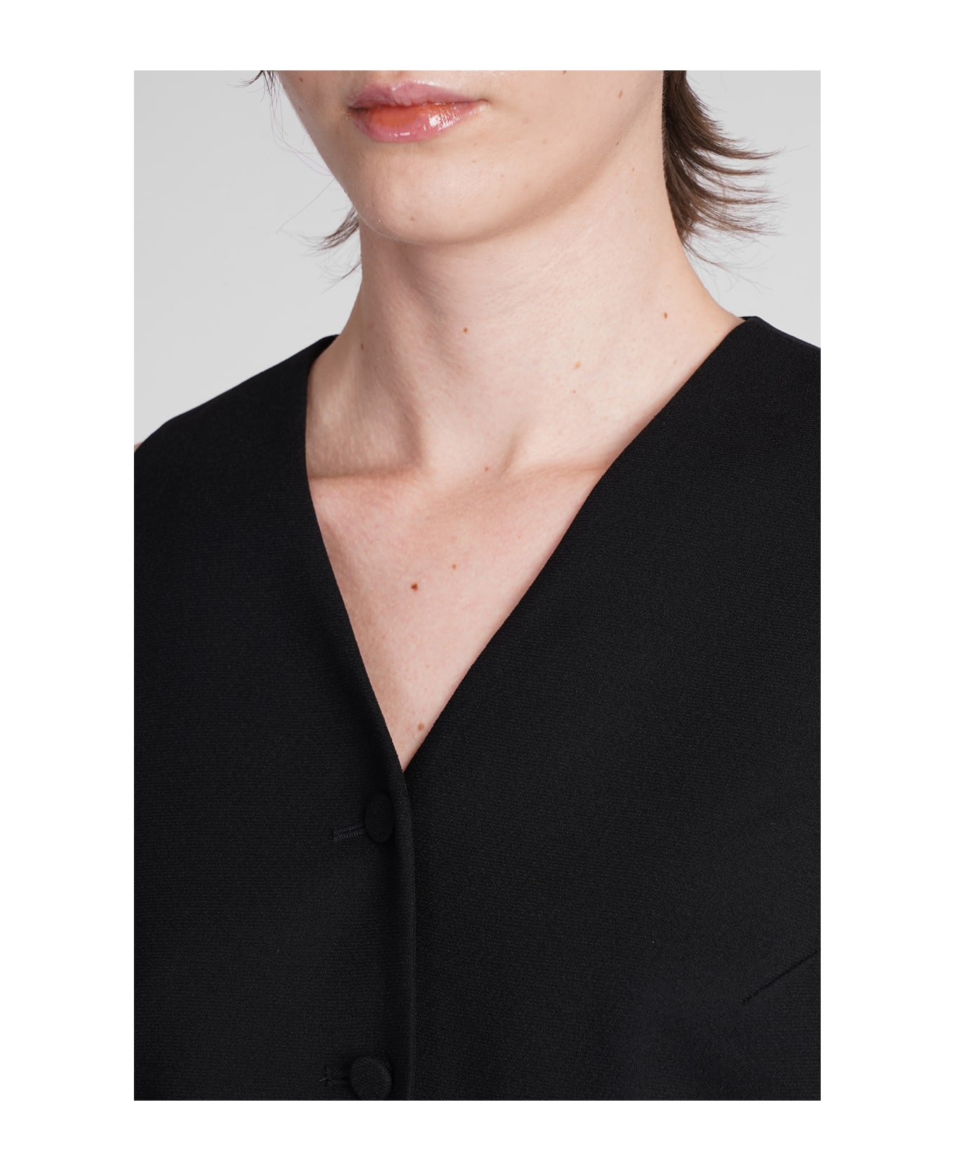 The Andamane Pauline Vest In Black Polyester - black ベスト