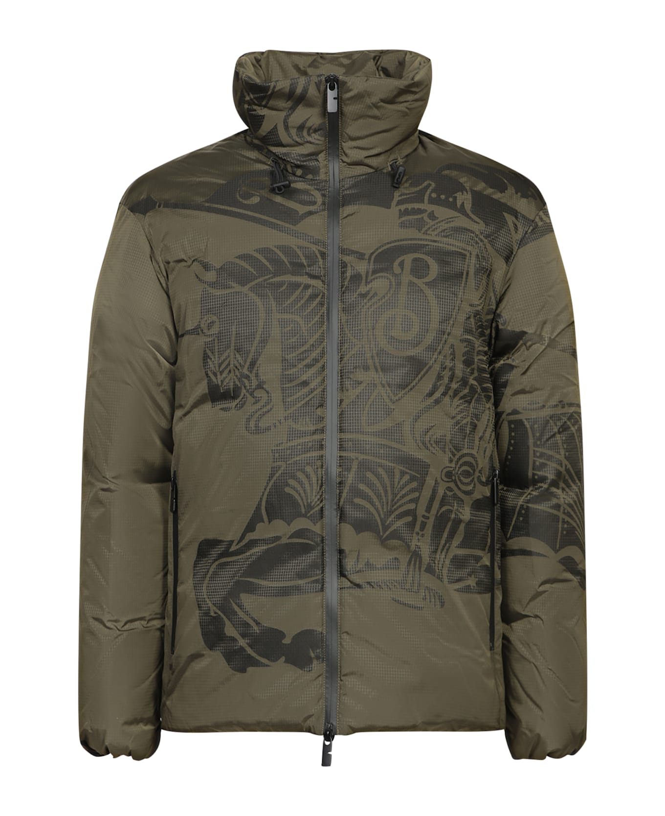 Burberry Macro Knight Olive Green Jacket - Green