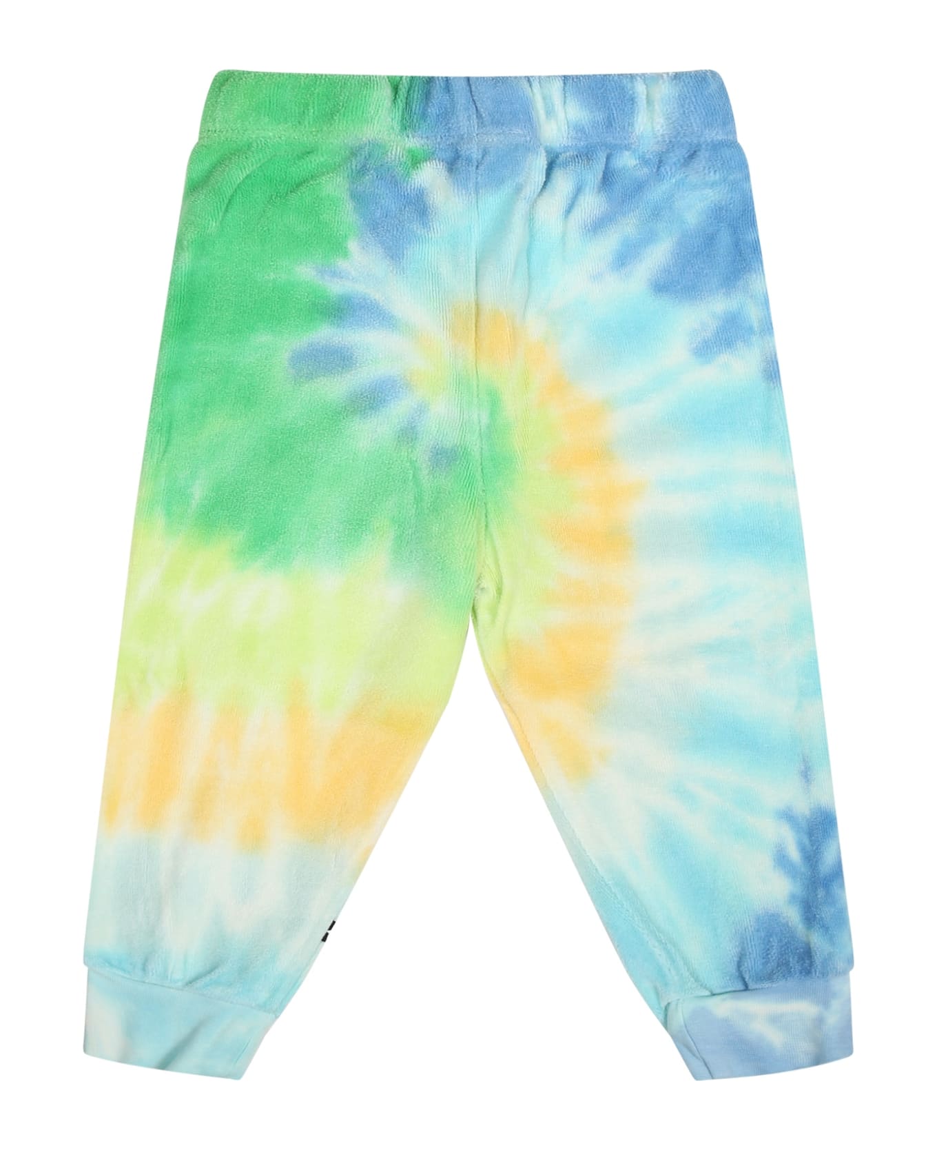 Molo Light Blue Trousers For Babykids With Smiley - Multicolor ボトムス