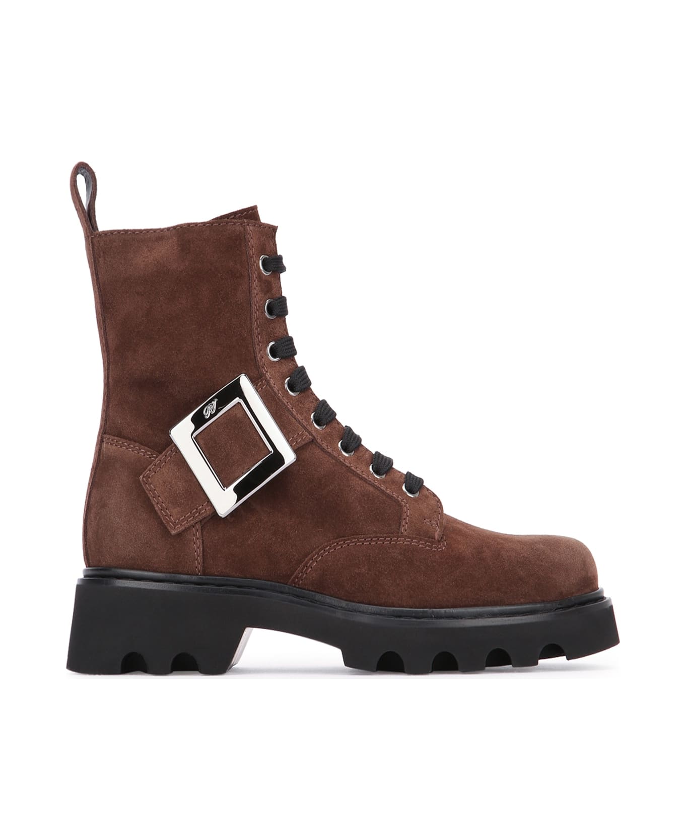 Roger Vivier Viv Rangers Lace-up Bootie 20 - MARRONEAFRICA