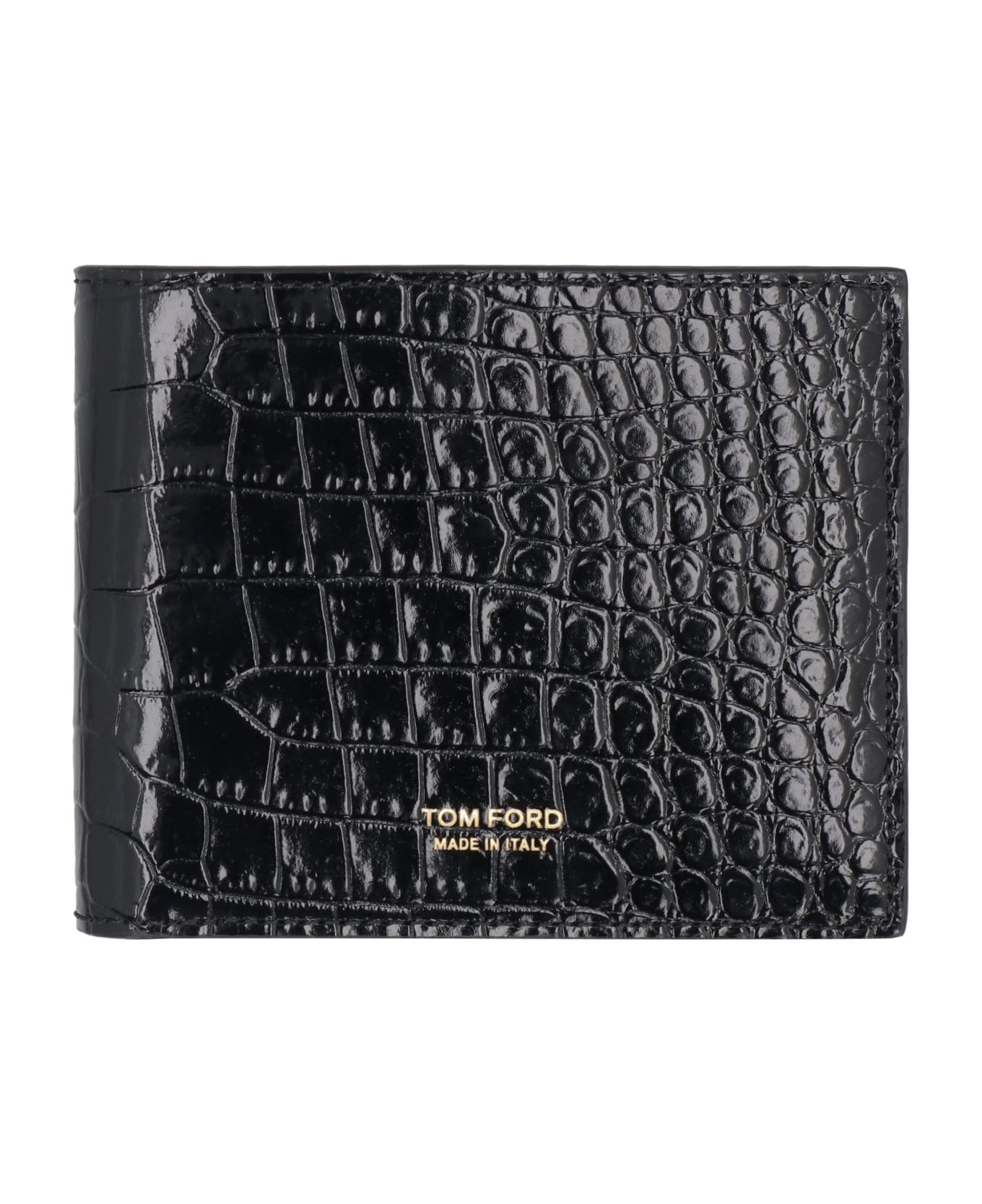 Tom Ford Croco-print Leather Wallet - black
