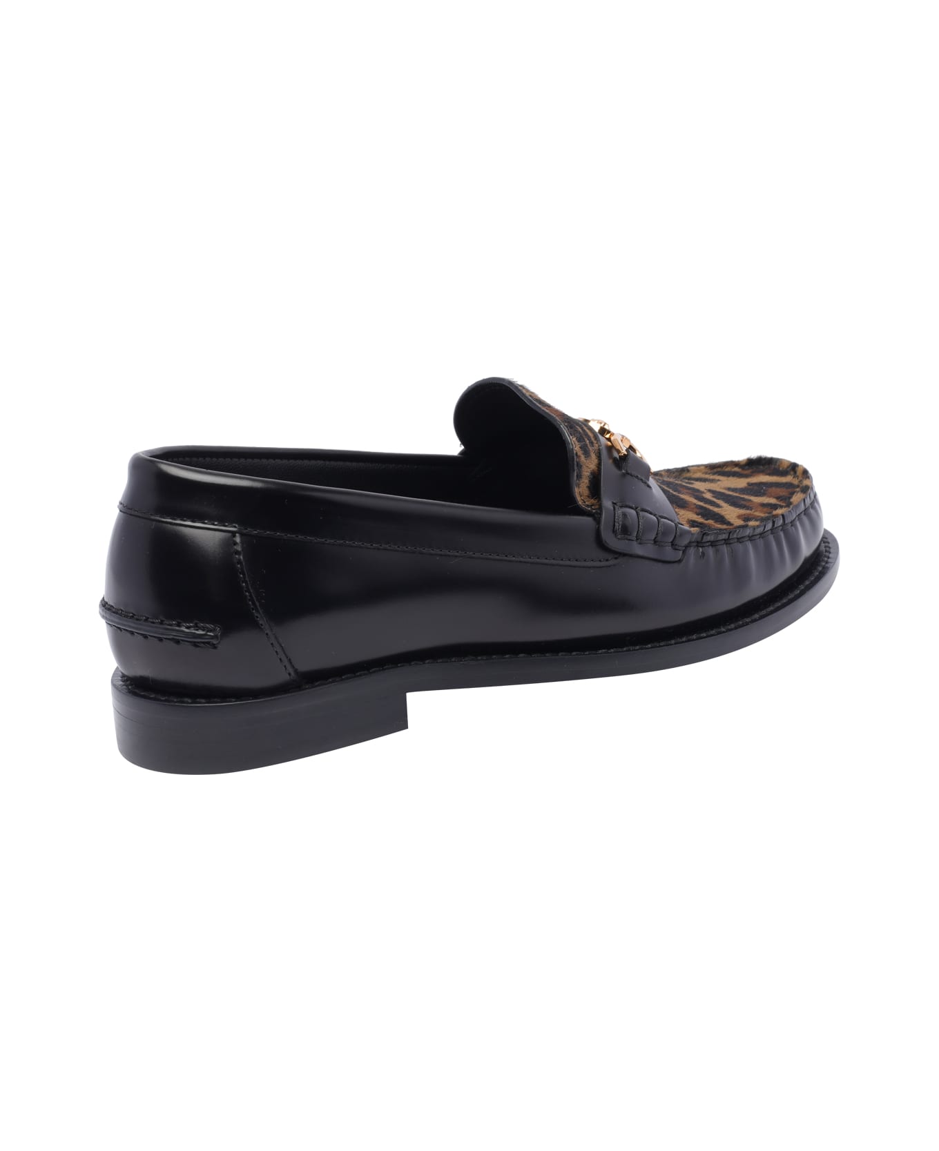 Versace Leopard Medusa '95 Loafers - Black