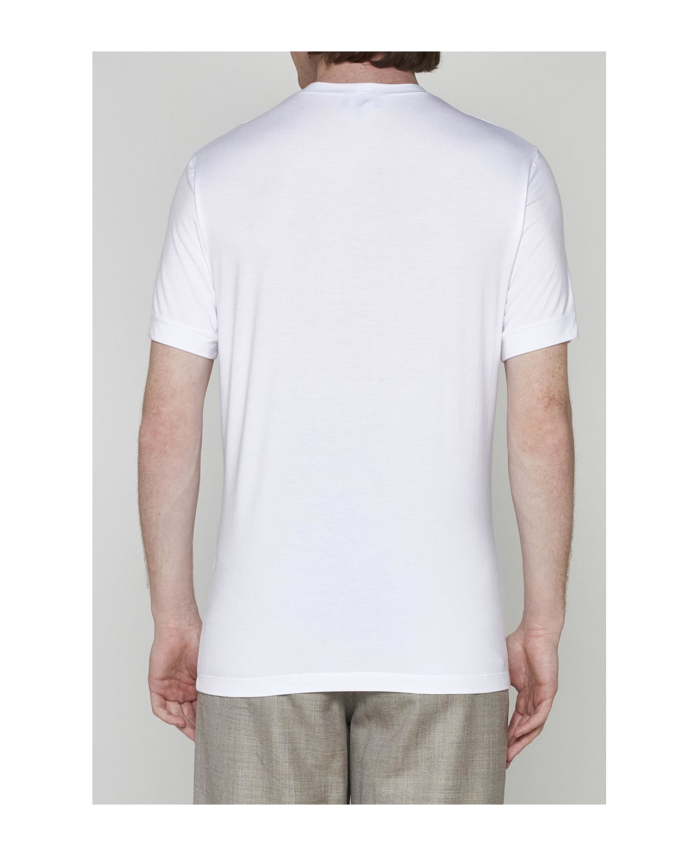 Giorgio Armani Monogram Viscose T-shirt - Bianco