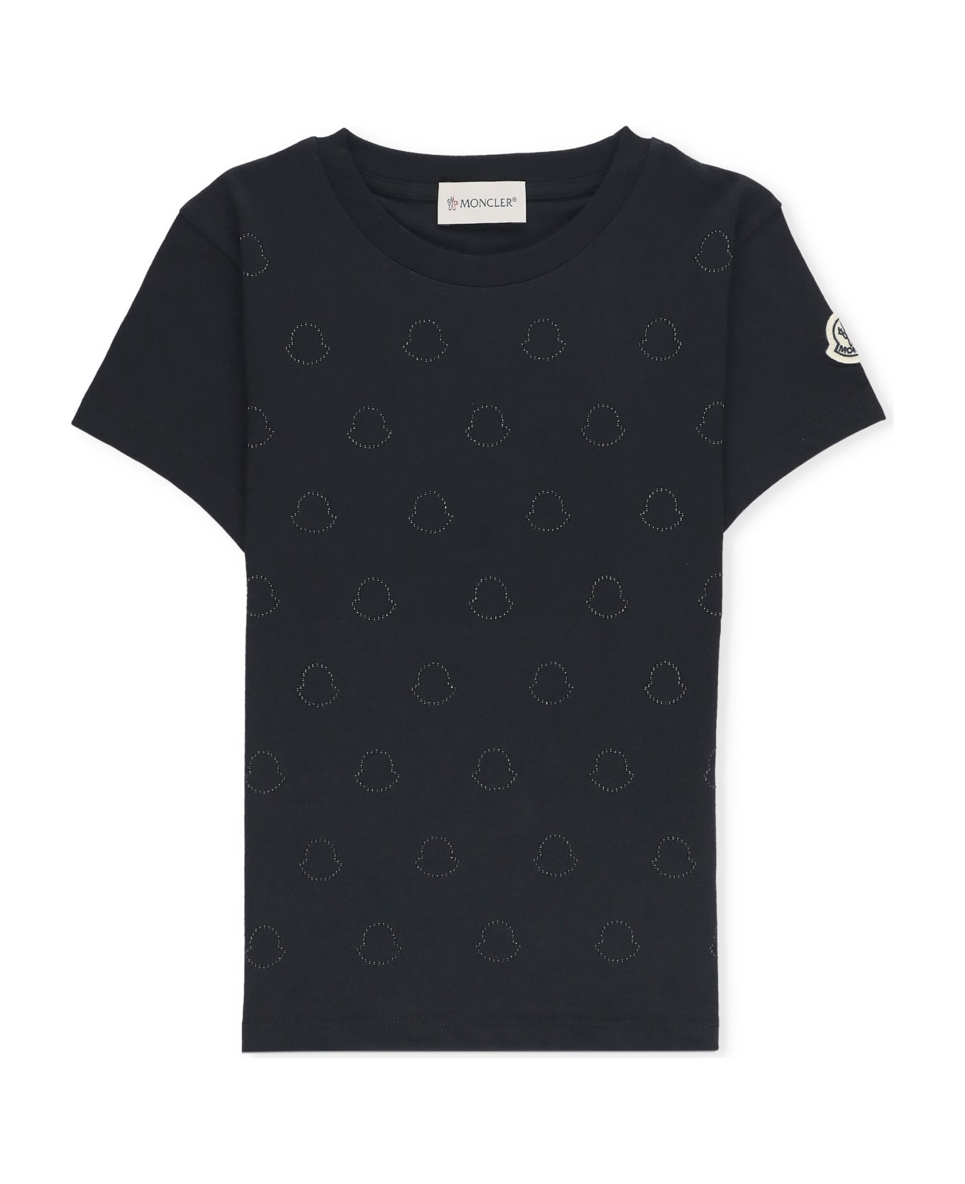 Moncler T-shirt With Logo - Black Tシャツ＆ポロシャツ