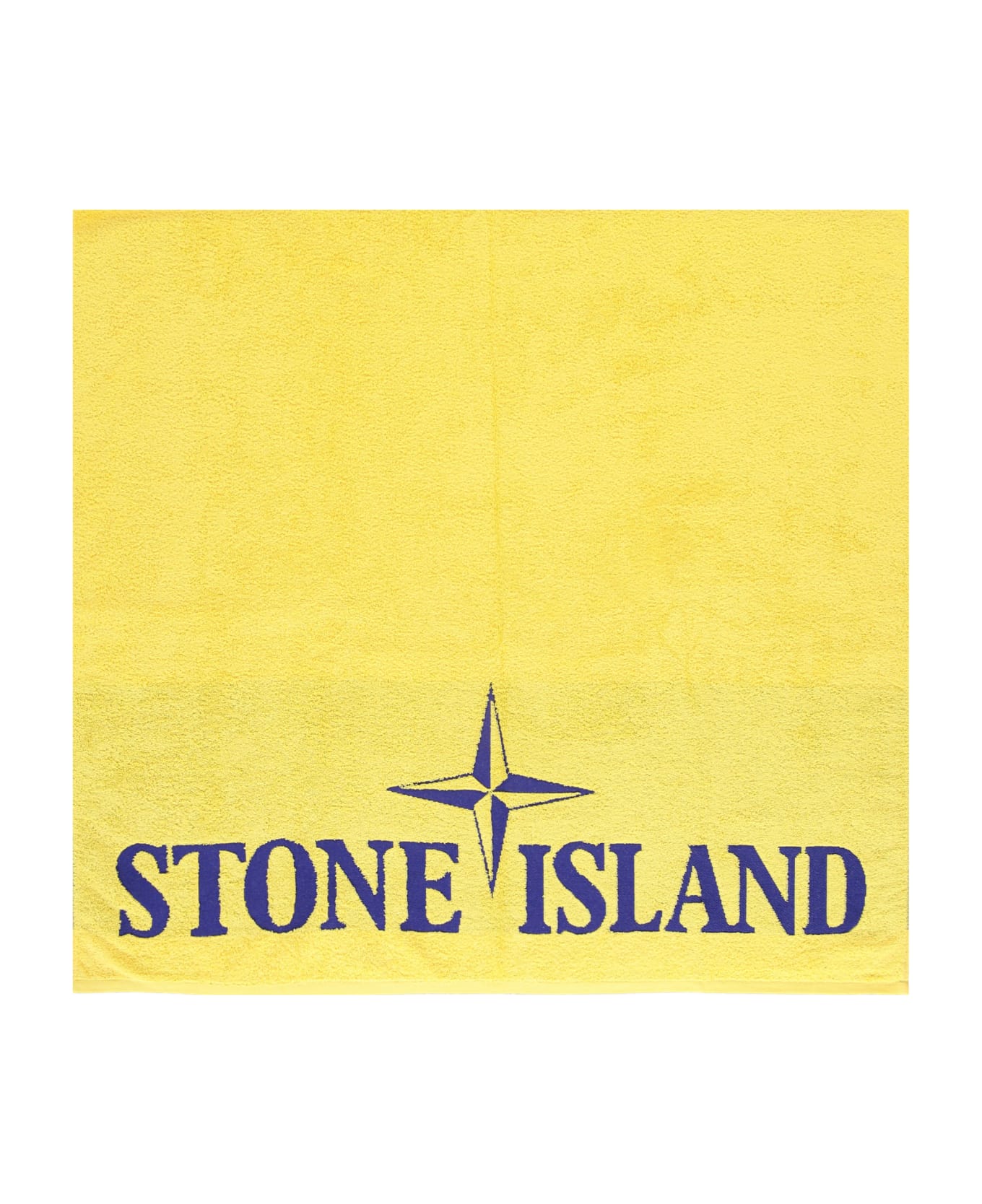 Stone Island Cotton Beach Towel - Yellow