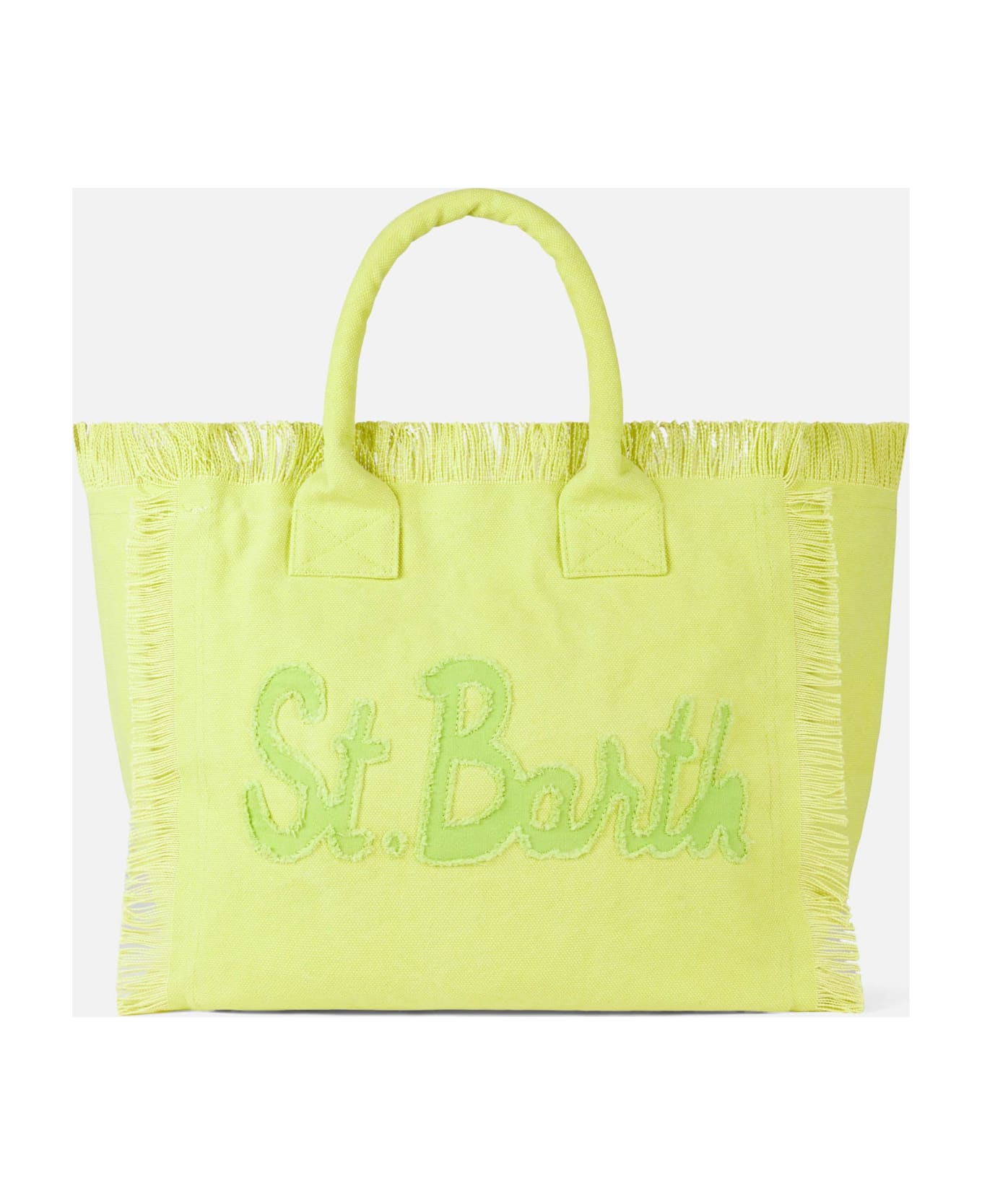 MC2 Saint Barth Vanity Light Green Canvas Shoulder Bag - GREEN