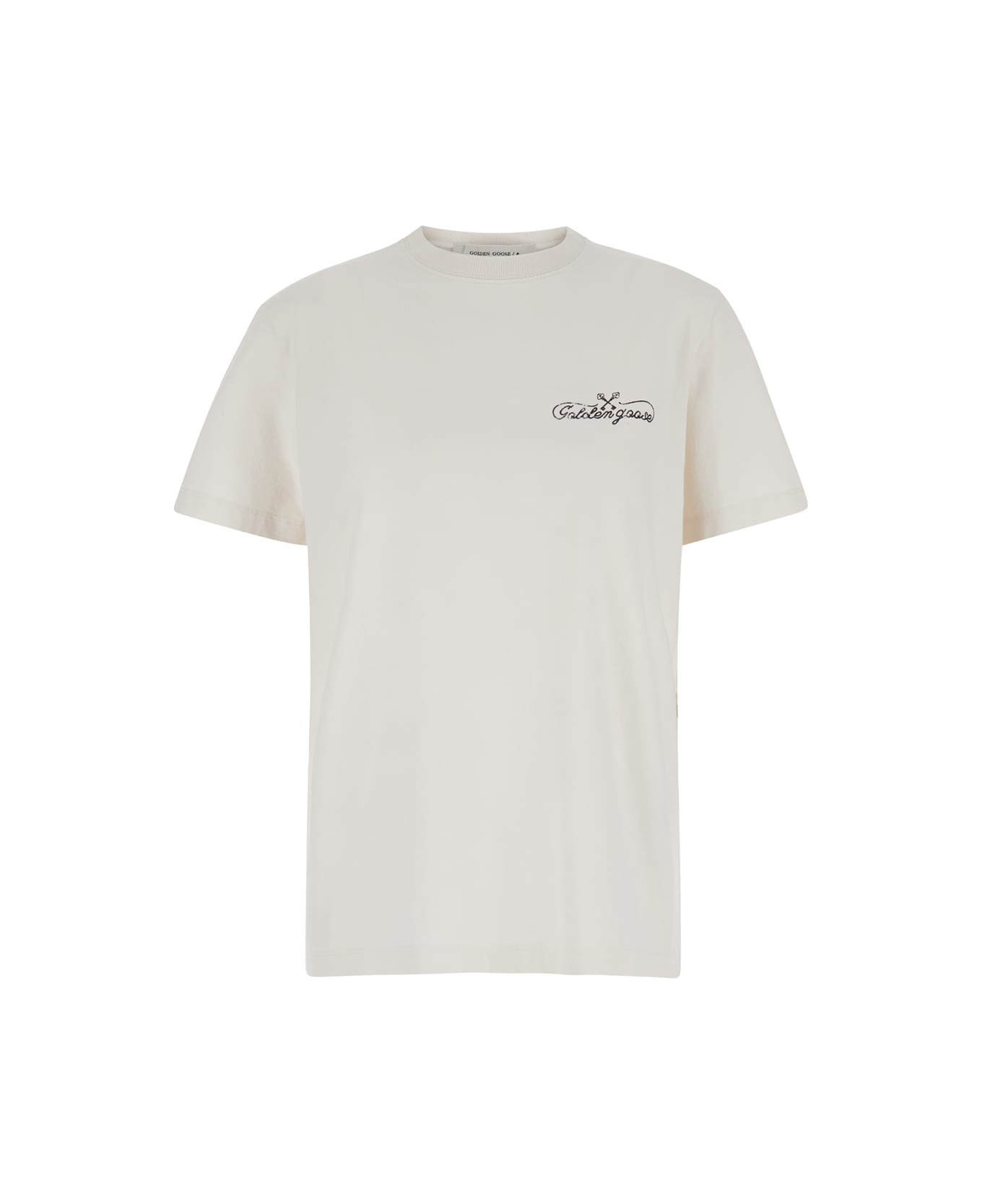 Golden Goose Logo Tshirt - White