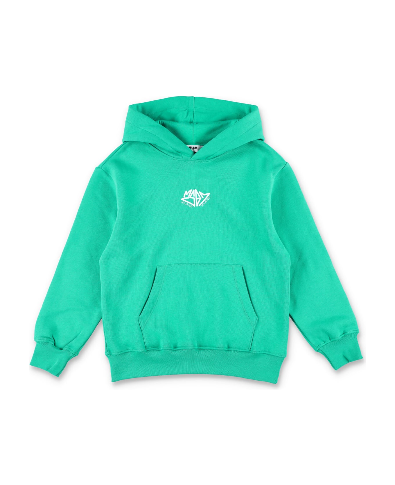 MSGM Logo Back Hoodie - GREEN